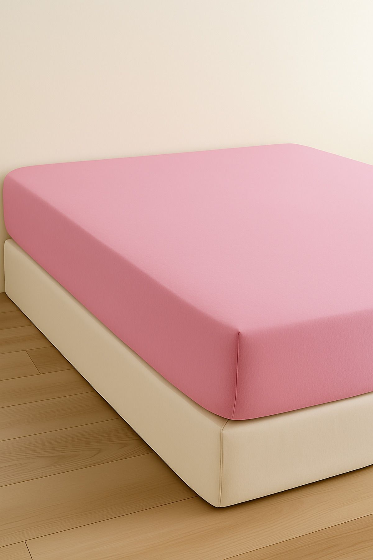 GARDEN ROOM-Double Leyla Gray Floor / Pink Heart Duvet Cover Set - with Elastic Sheet and Pillowcases 3