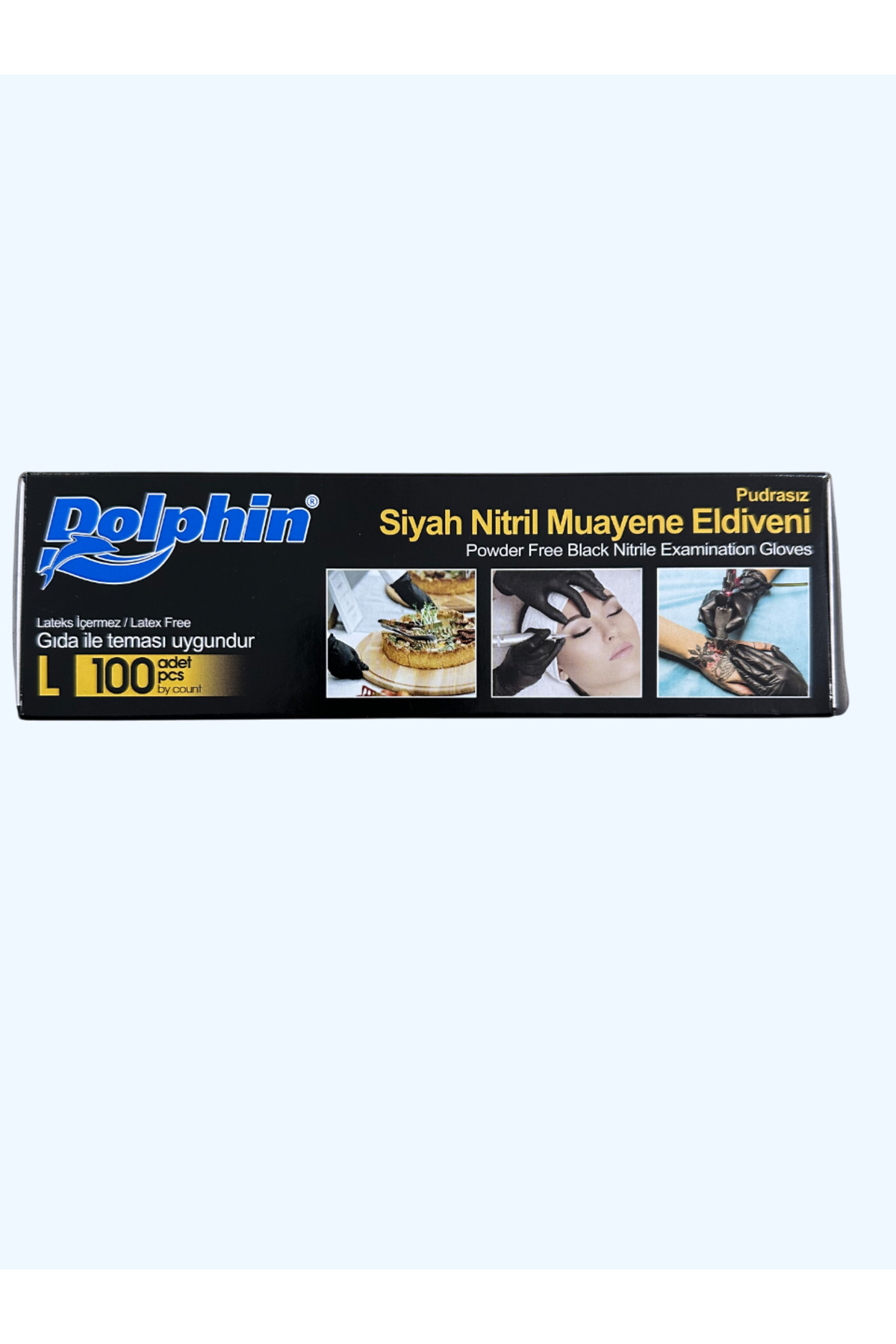 Dolphin Siyah nitril eldiven görsel 2