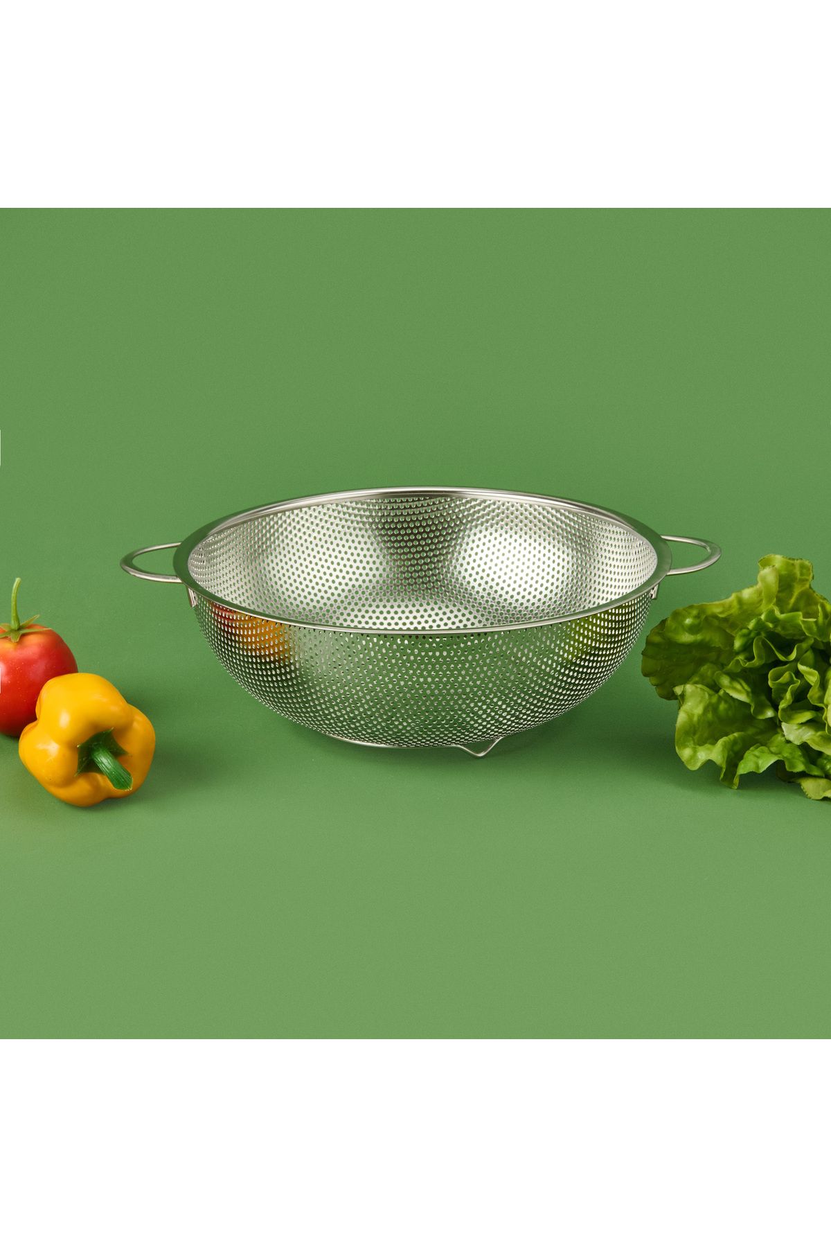 Tohana Paslanmaz Çelik Süzgeç - Gri - 28 cm