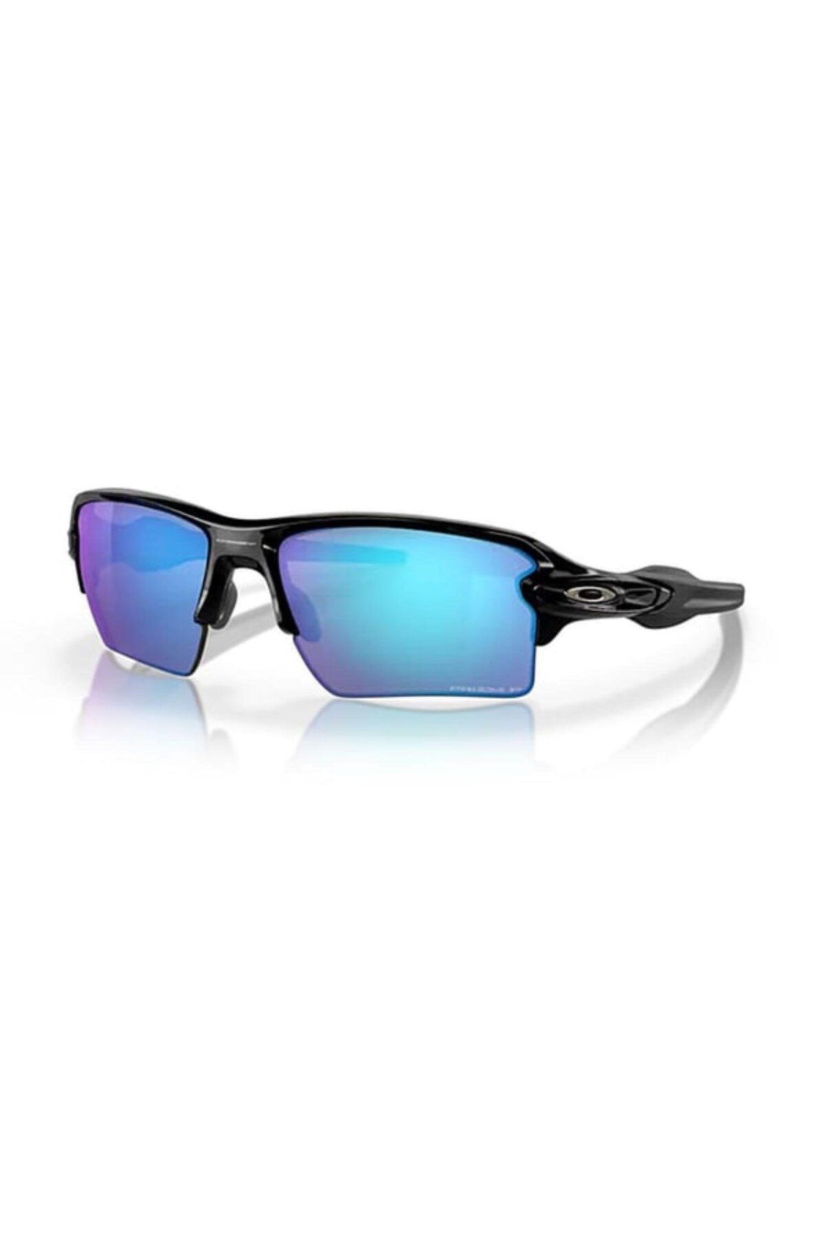 9188 9188f7 59 Flak 2.0 Xl عینک آفتابی مشکی براق هندسی قطبی شده در فضای باز Oakley