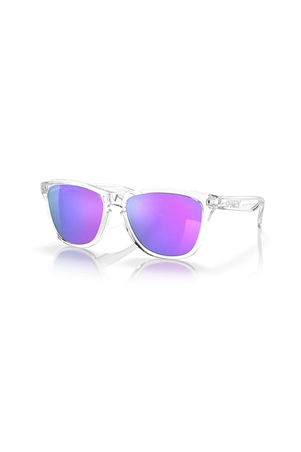 عینک آفتابی شفاف مربعی آینه ای مردانه Oak 9013 9013h7 55 Frogskins Oakley
