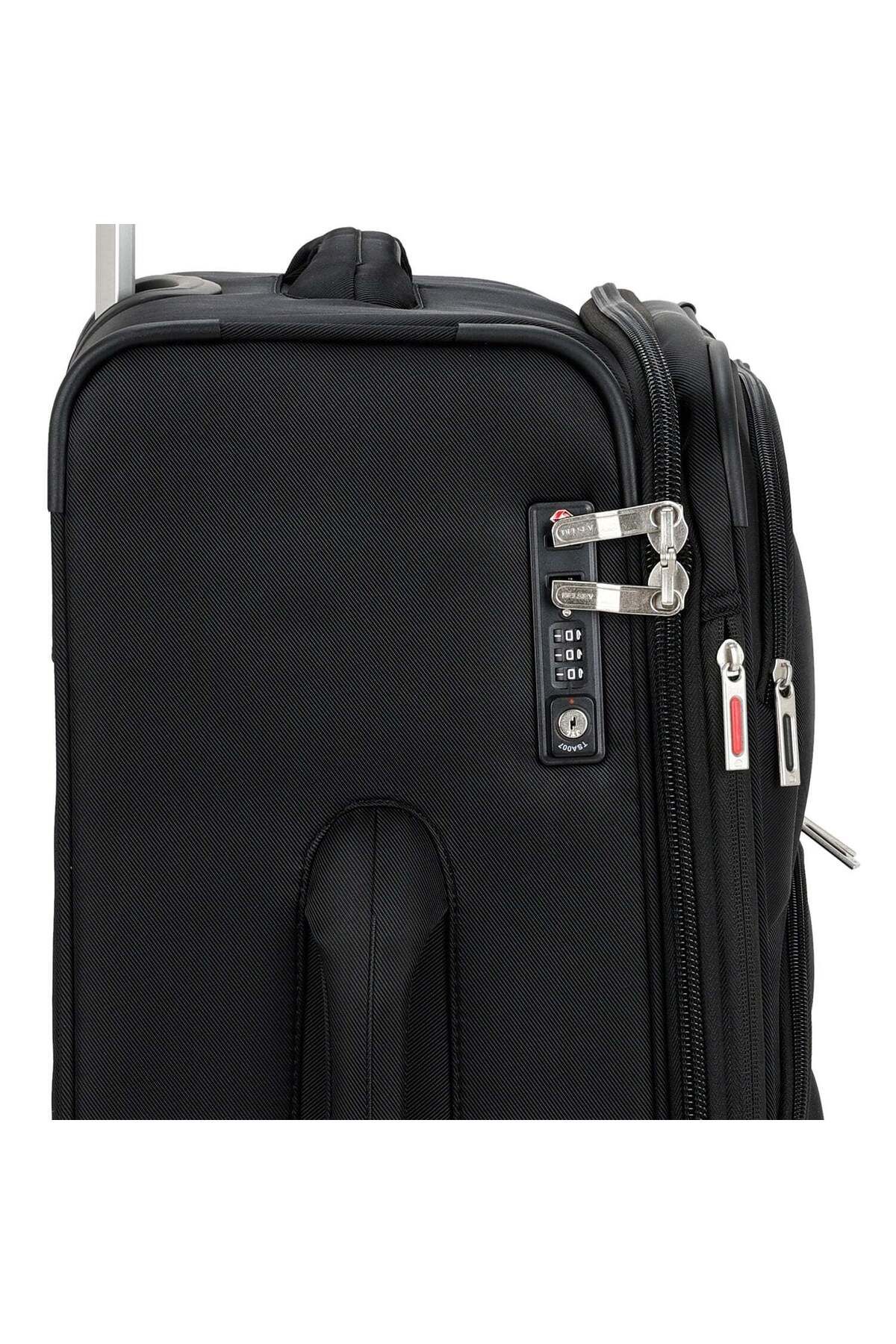 Delsey-Sky Max 2.0 70.5cm Softcase Expandable 4 Double Wheel Check-In Lugggae Trolley Black 6