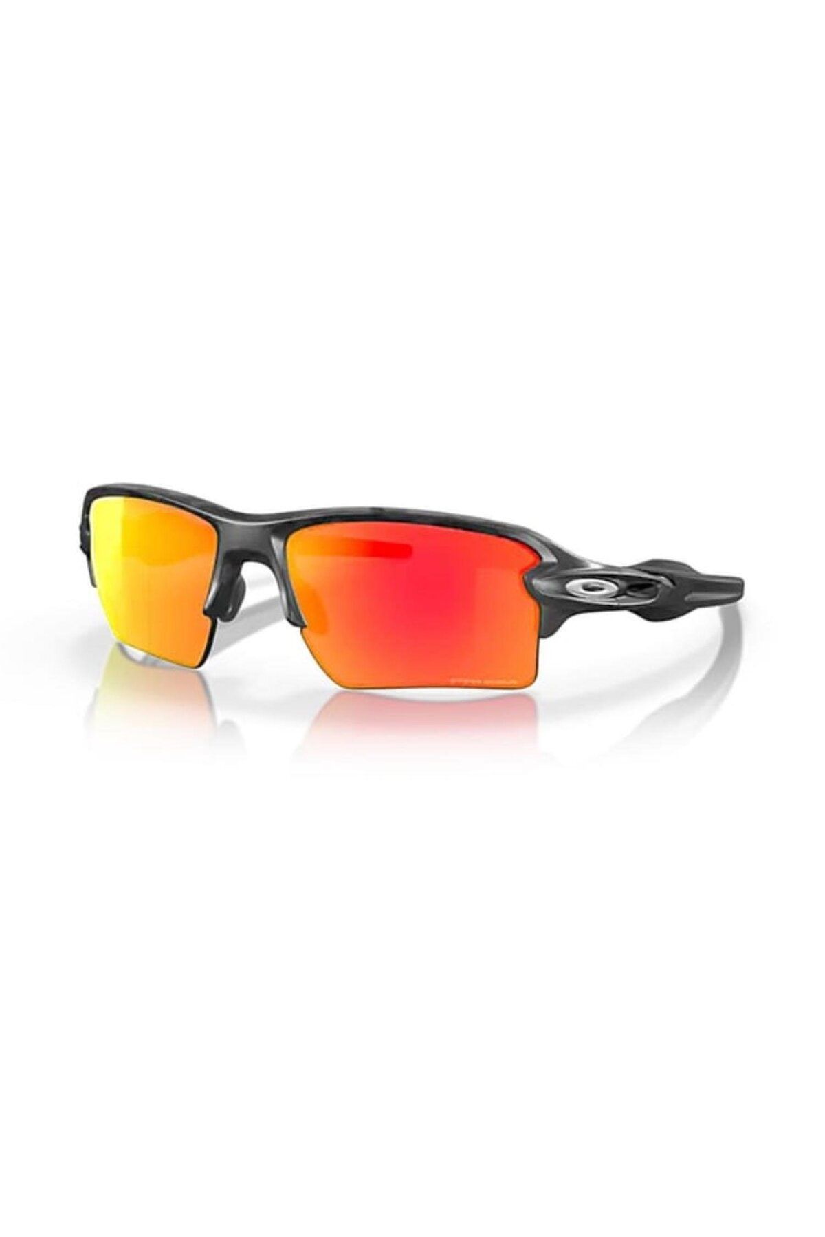 9188 918886 59 عینک آفتابی هندسی مشکی آینه دار در فضای باز Flak 2.0 Xl Oakley