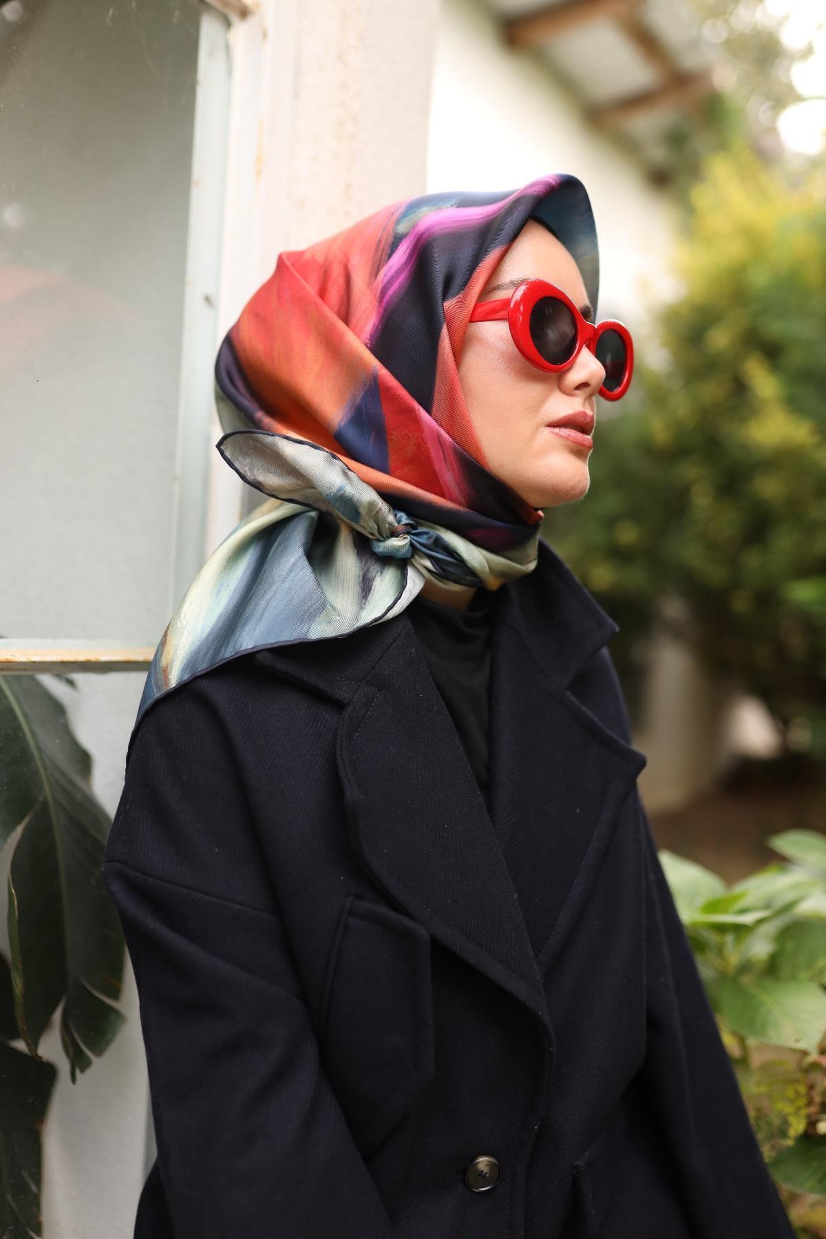 Silk Home-Eșarfă din mătase twill 11448-07 5