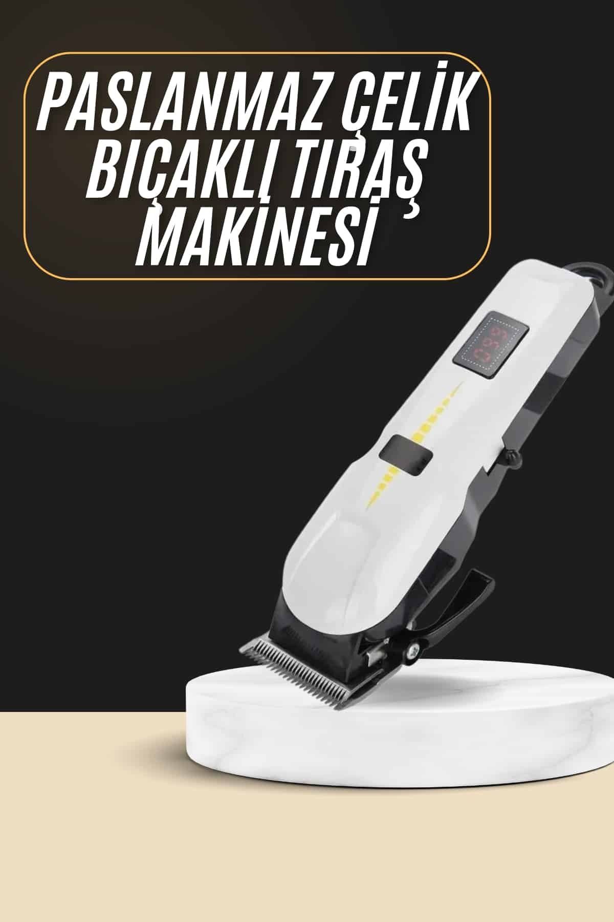 teknodayım 2025 Model Şarjlı Dijital Saç Sakal Tıraş Makinesi Islak Kuru Kullanıma Uygun