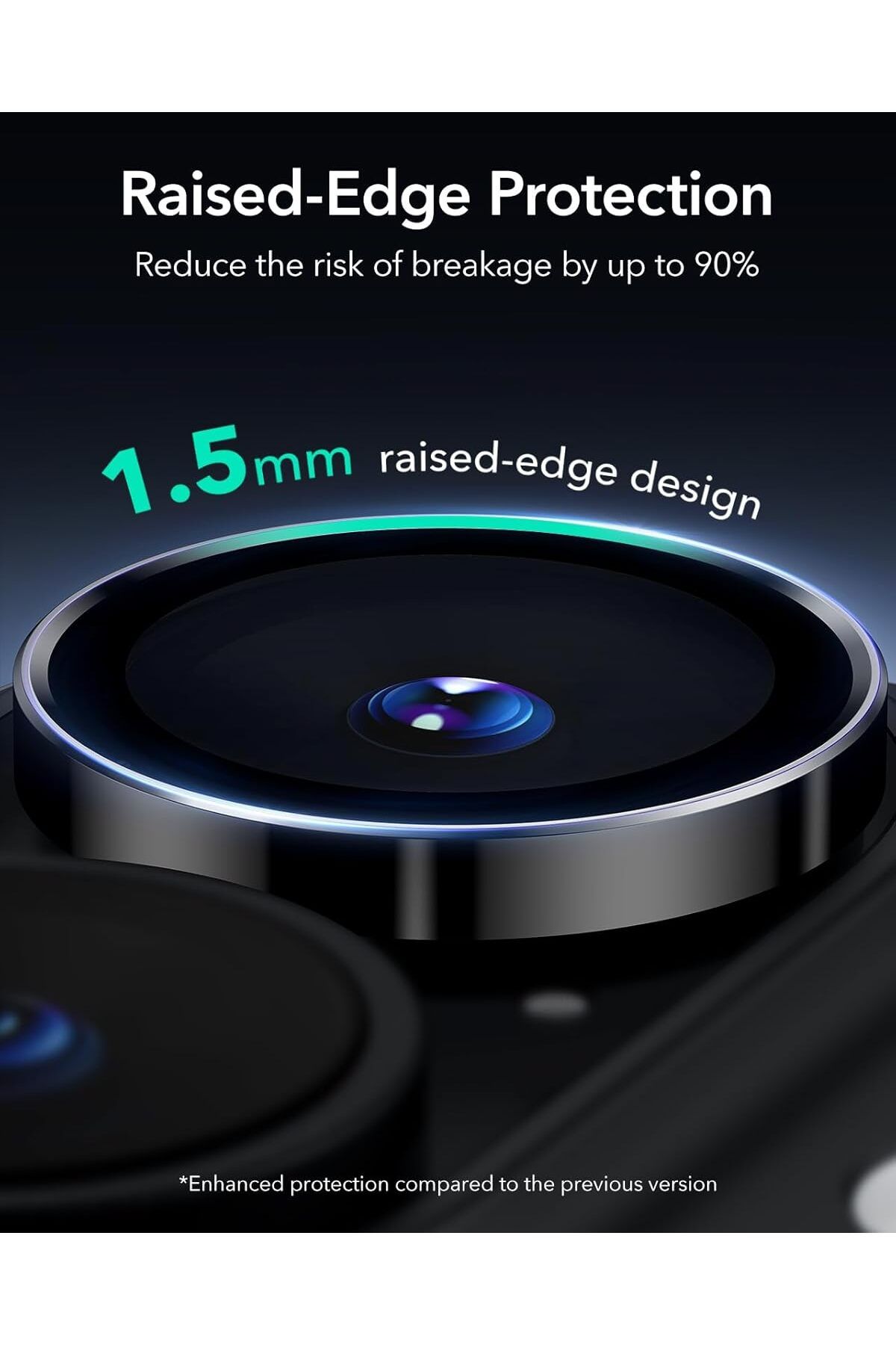 AWH-2 Pack Camera Lens Protector for iPhone 16/16 Plus, Scratch-Resistant Armorite HD Glass (Black) 3