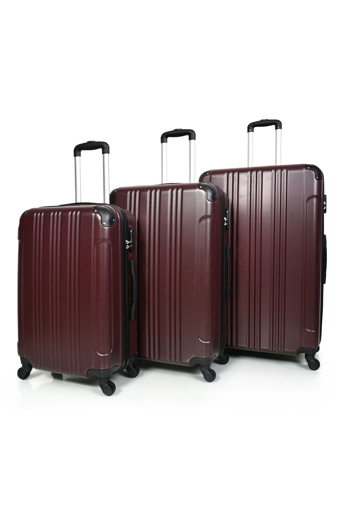 MORANO-Morano Durable and Lightweight 4-Wheel Spinner Luggage Set with Numbered Security Lock (Set of 4) 3