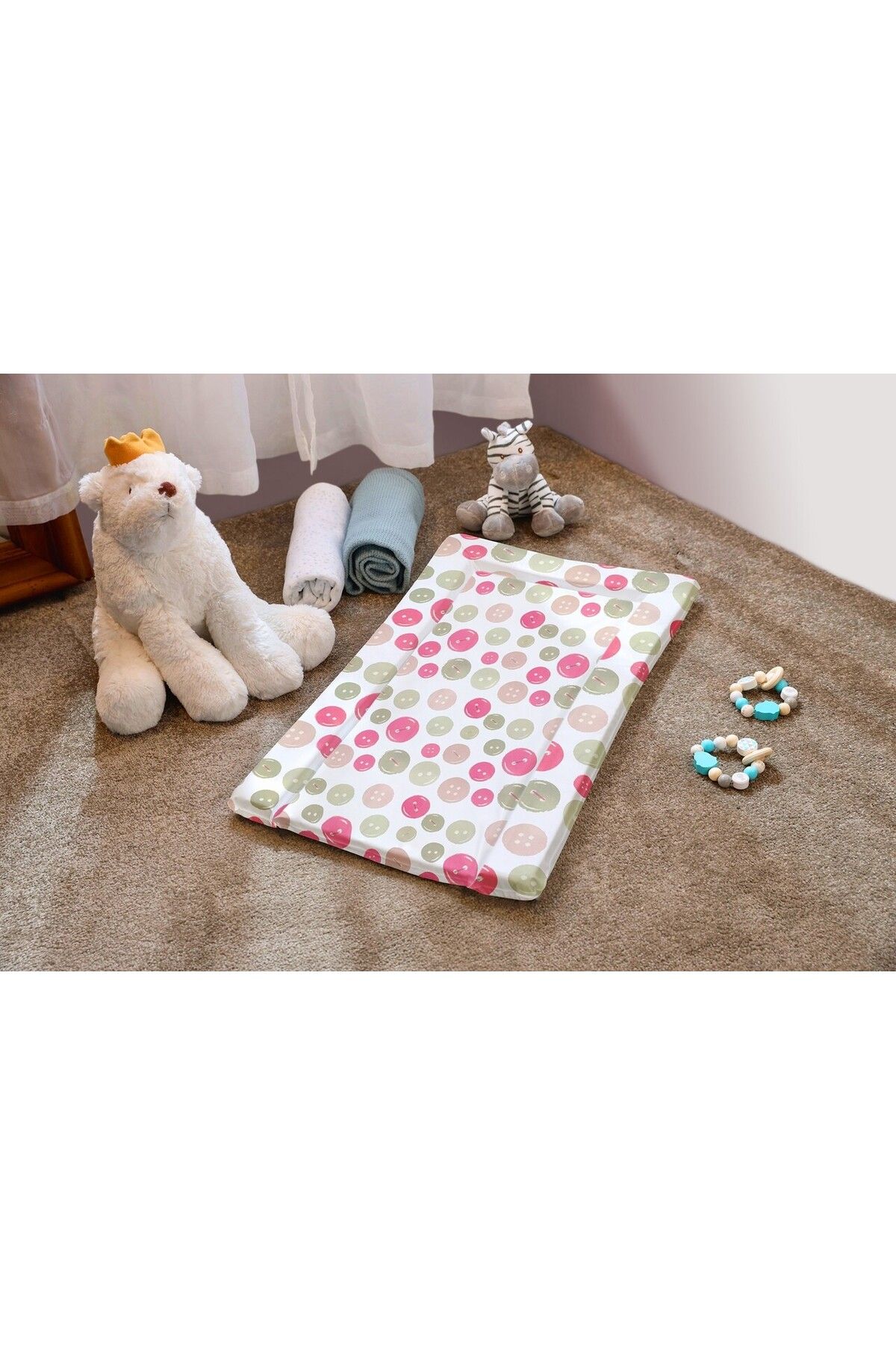 Bebeluca Saltea Swaddle M, 38x70 Cm, Nasturi Roz - One Size