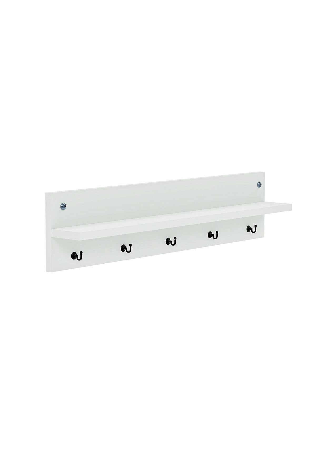 interGO-Modern Wall -Mounted Coat Rack with Shelf and Hooks - Entryway Organizer 5