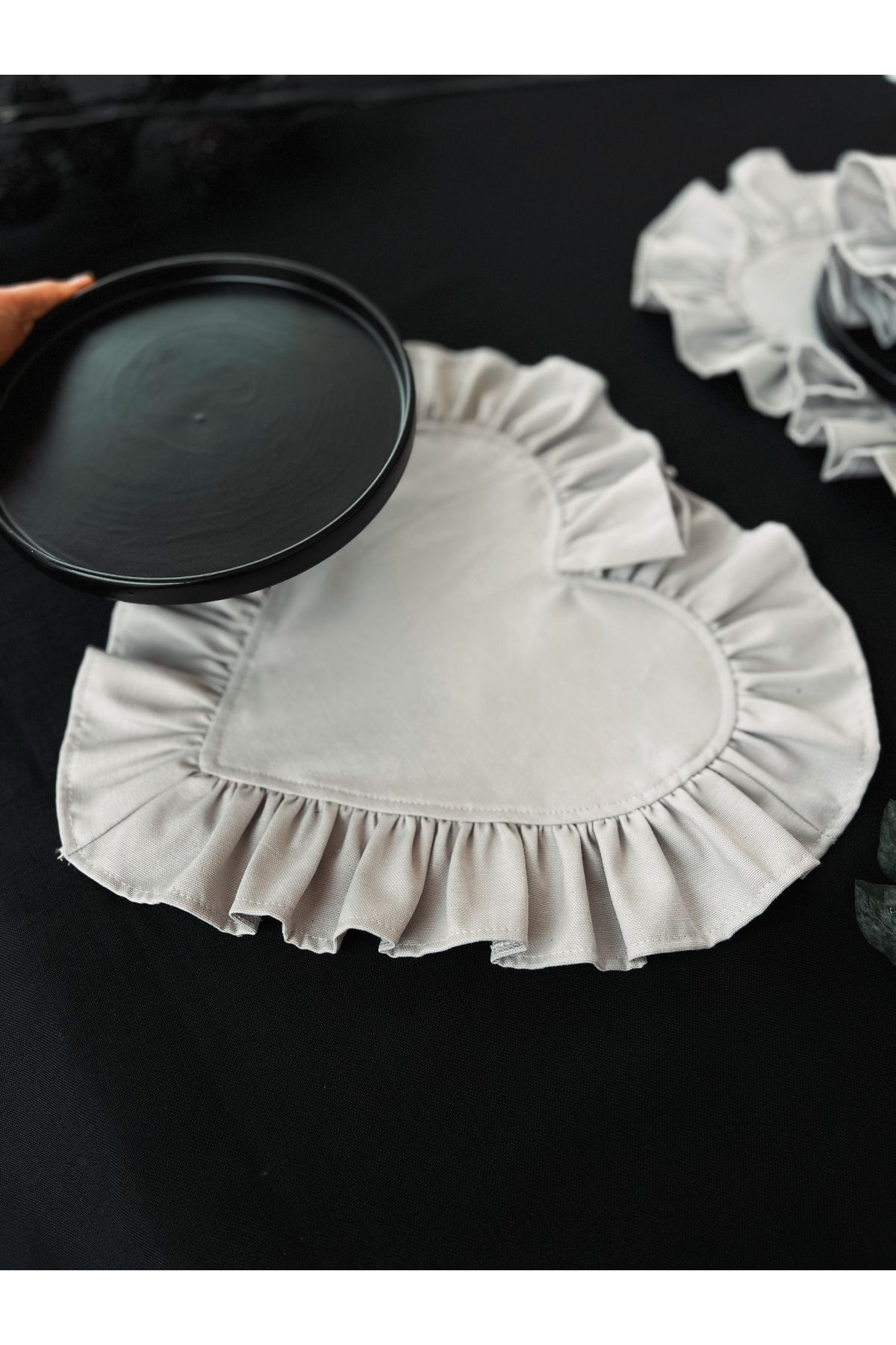 KaiHome Heart Breaker / Serviciu American 2 Piese Moonlit Linen Supla - Mărime unică