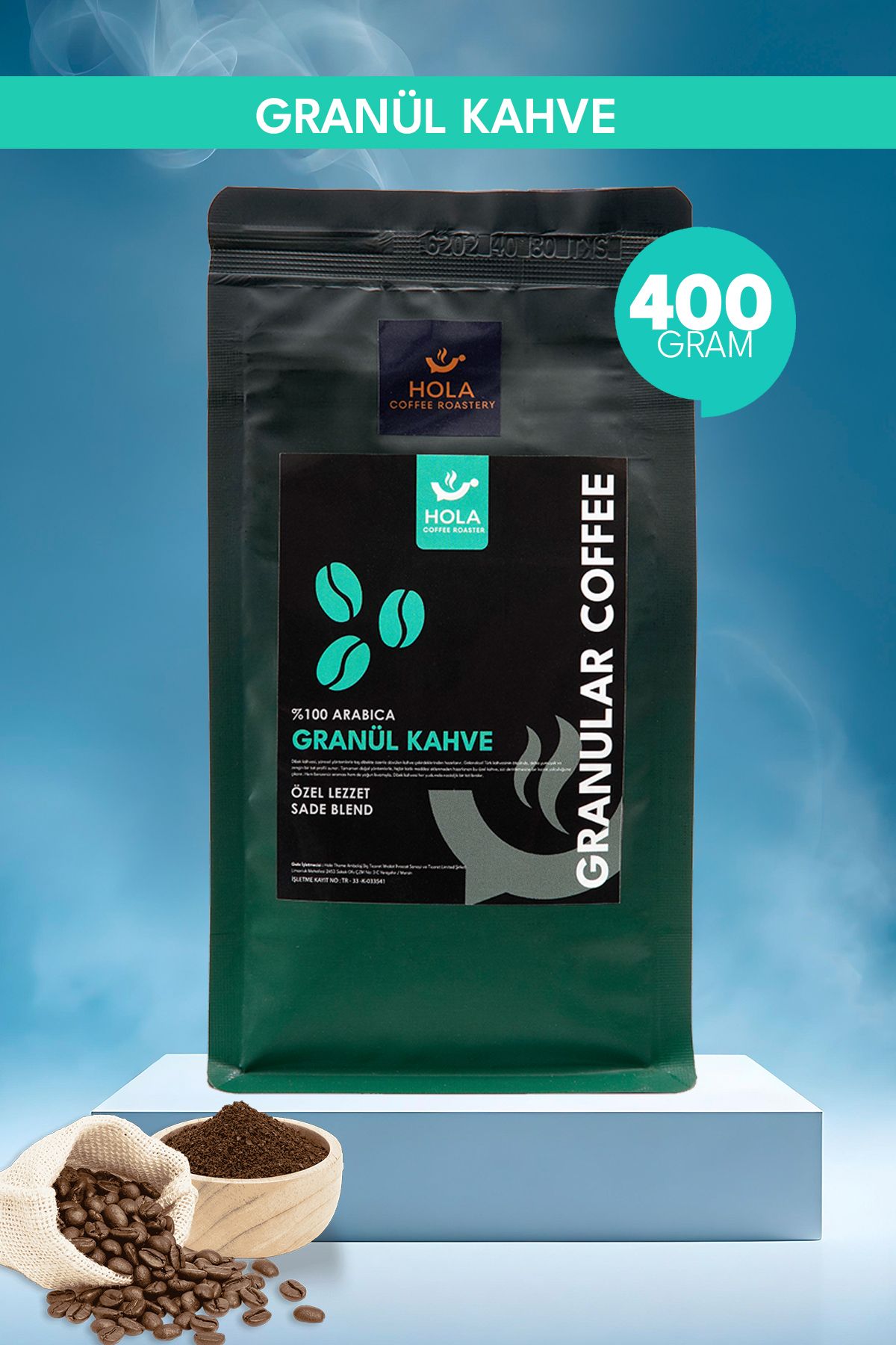 Hola Coffee Granül Kahve 400 gr – Yumuşak Içim, Sade Lezzet