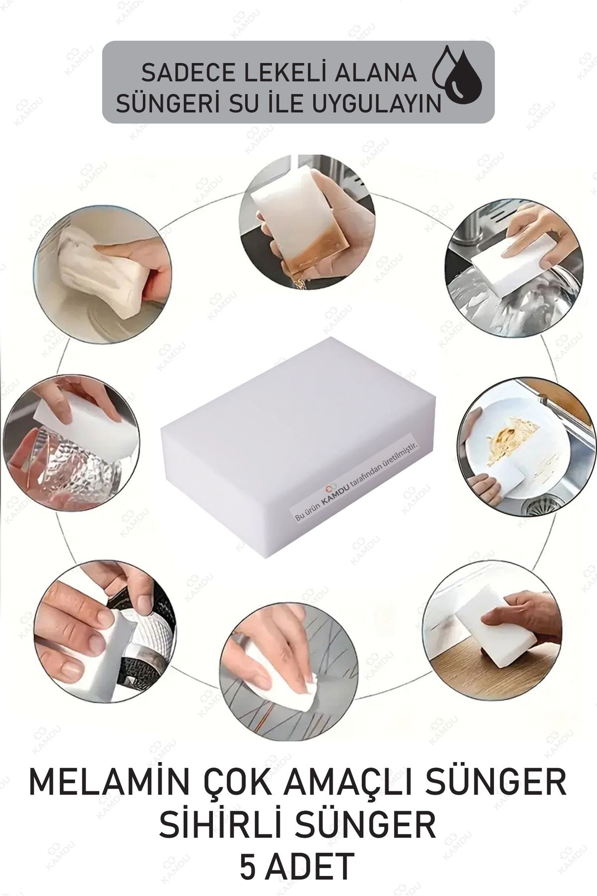 embays collection-5 Pieces of Melamine, Scratch Remover, Wall Cleaning, Eraser and Magic Sponge 1