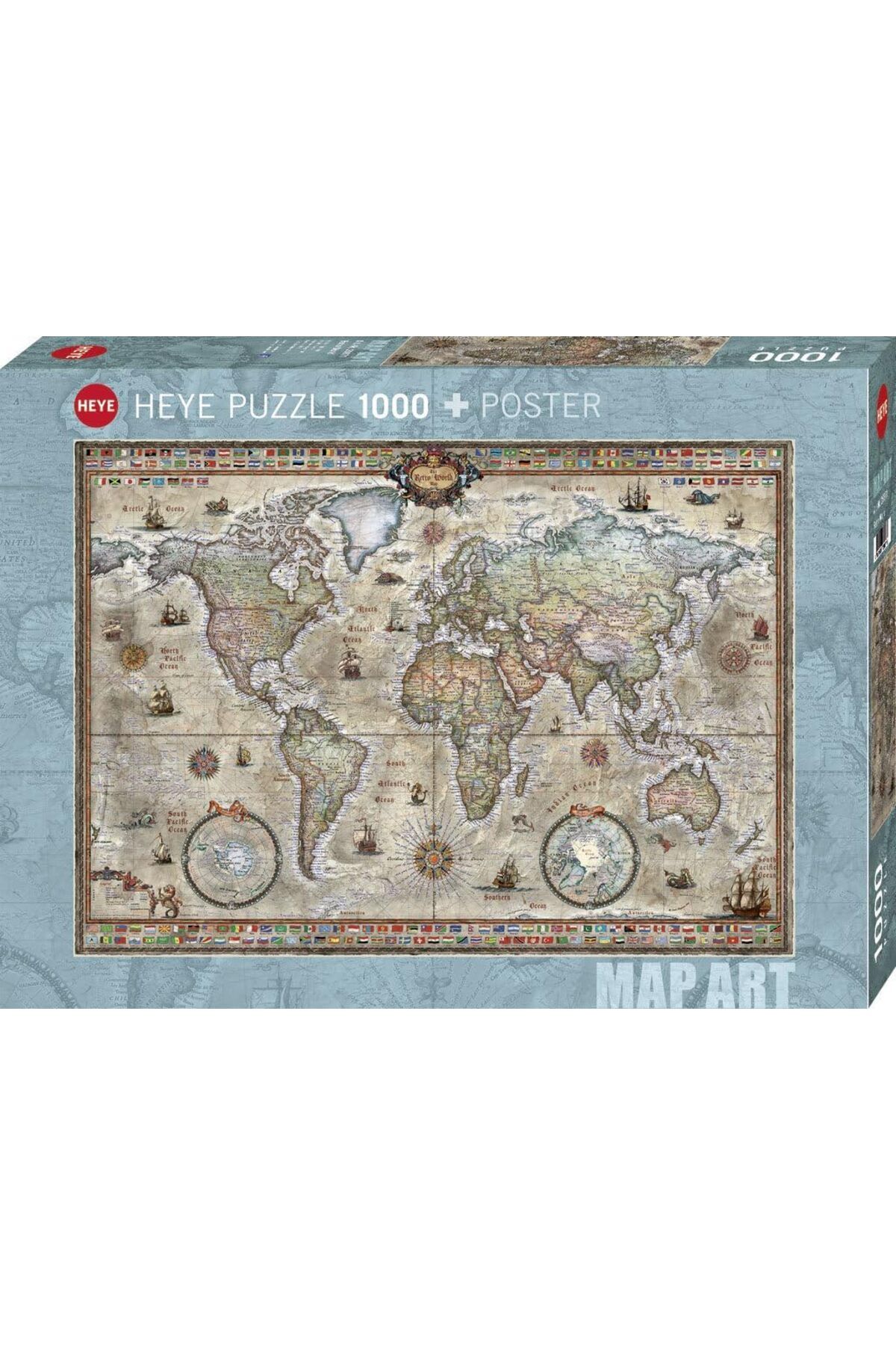 STOREMAX acelya Retro World 1000 Parça Puzzle Star Shop Trend 1058548