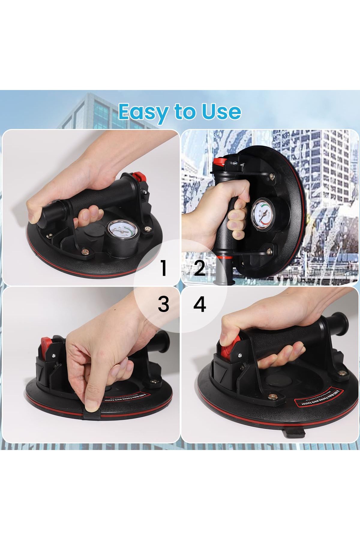 Generic-Vacuum Suction Cup Tool with Pressure Gauge for Safety and Efficiency 8