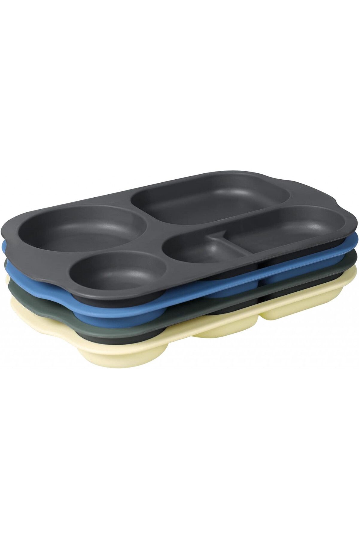 GREENTAINER Set 4 Farfurii De Picnic Greentainer, Pp, Multicolor, 29,9 X 20,2 Cm - One Size