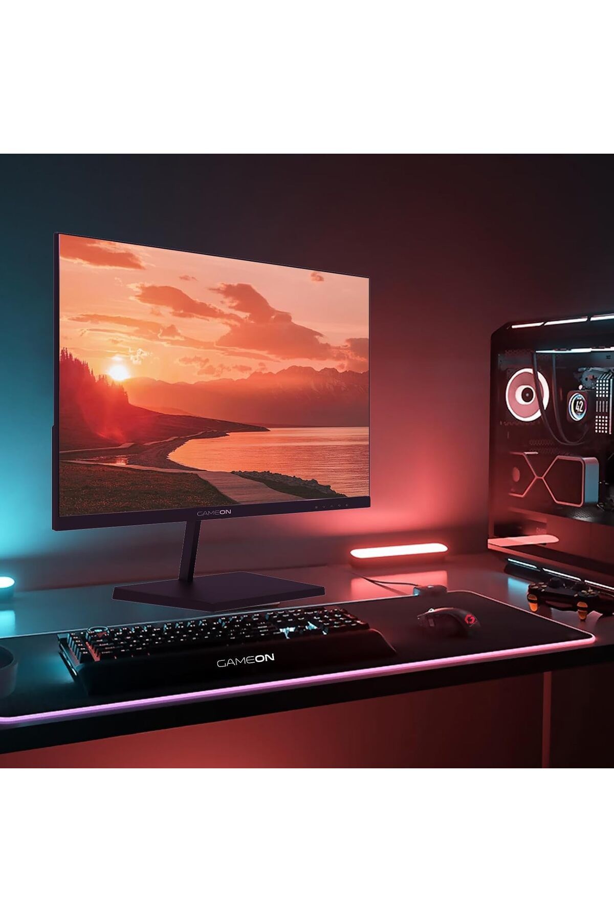 GAMEON-شاشة ألعاب GB24F75 مقاس 24 بوصة، دقة FHD VA، 75 هرتز، 5 مللي ثانية، HDMI 1.4، مكبرات صوت مدمجة، أسود 6