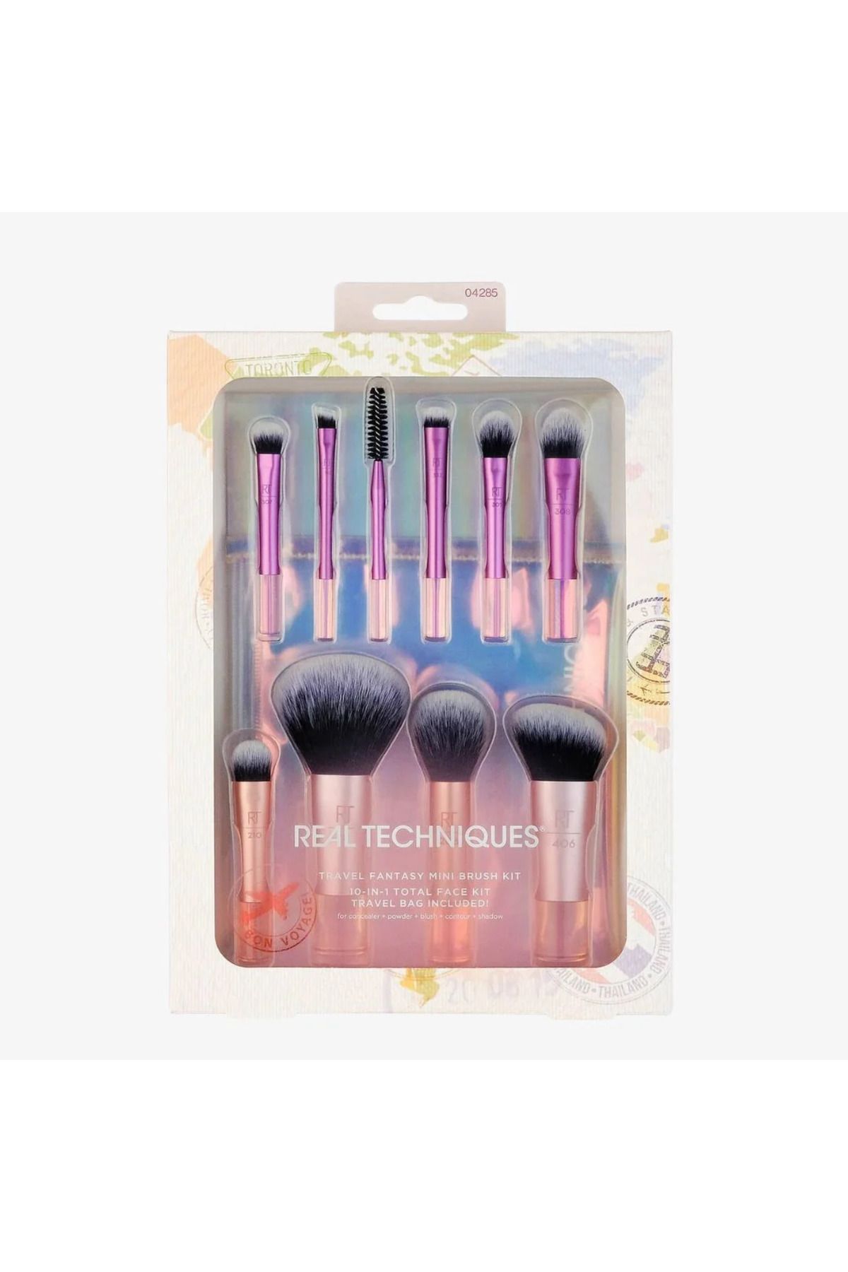 Real Techniques Set De 10 Pensule Mini , Violet - One Size