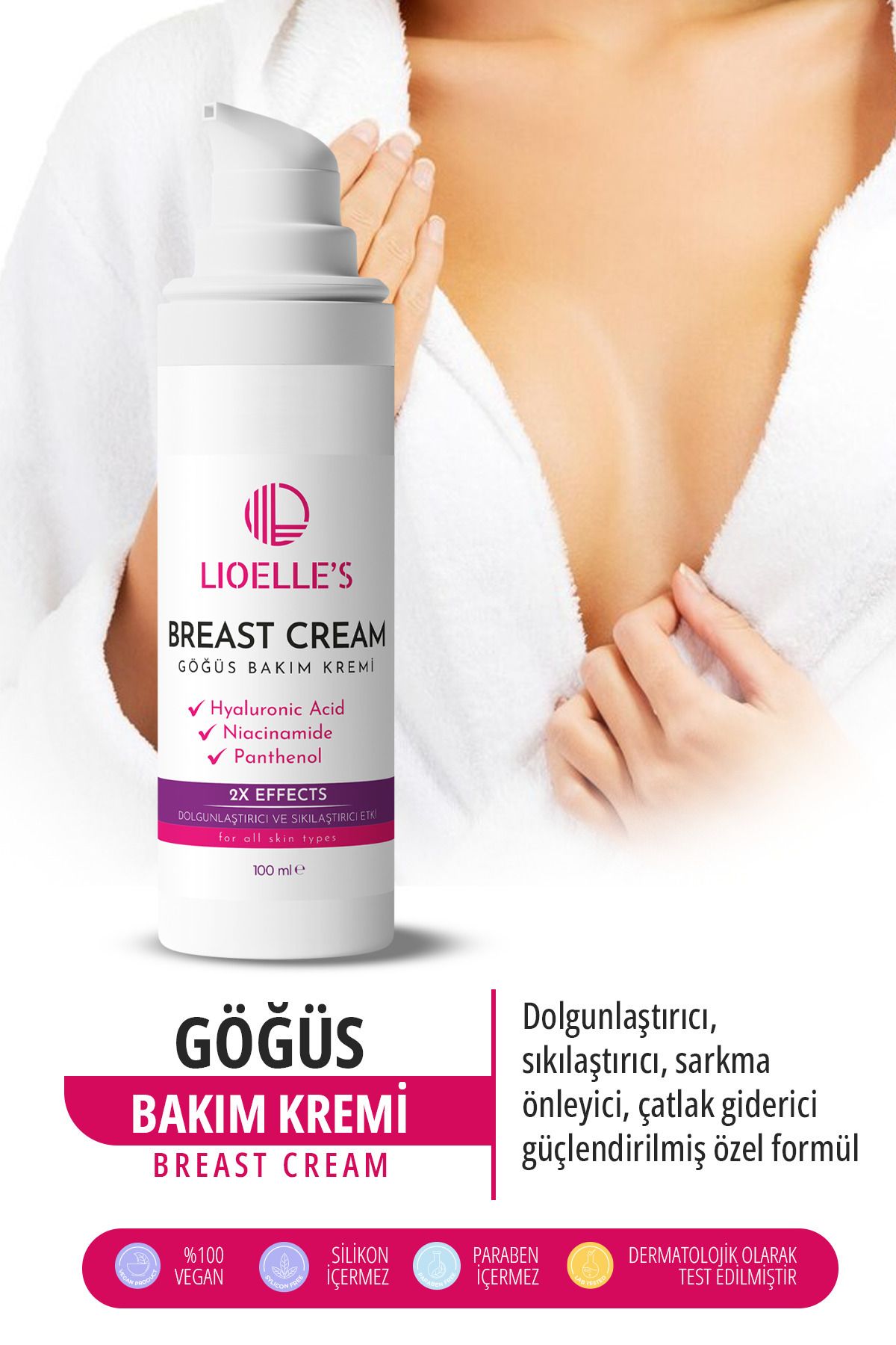 Lioelles Göğüs Ve Kalça Bakım Kremi 100 ml