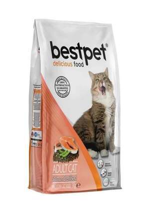 Bestpet Yetişkin Kısırlaştırılmış Kediler Için Somonlu Kuru Mama 1 Kg