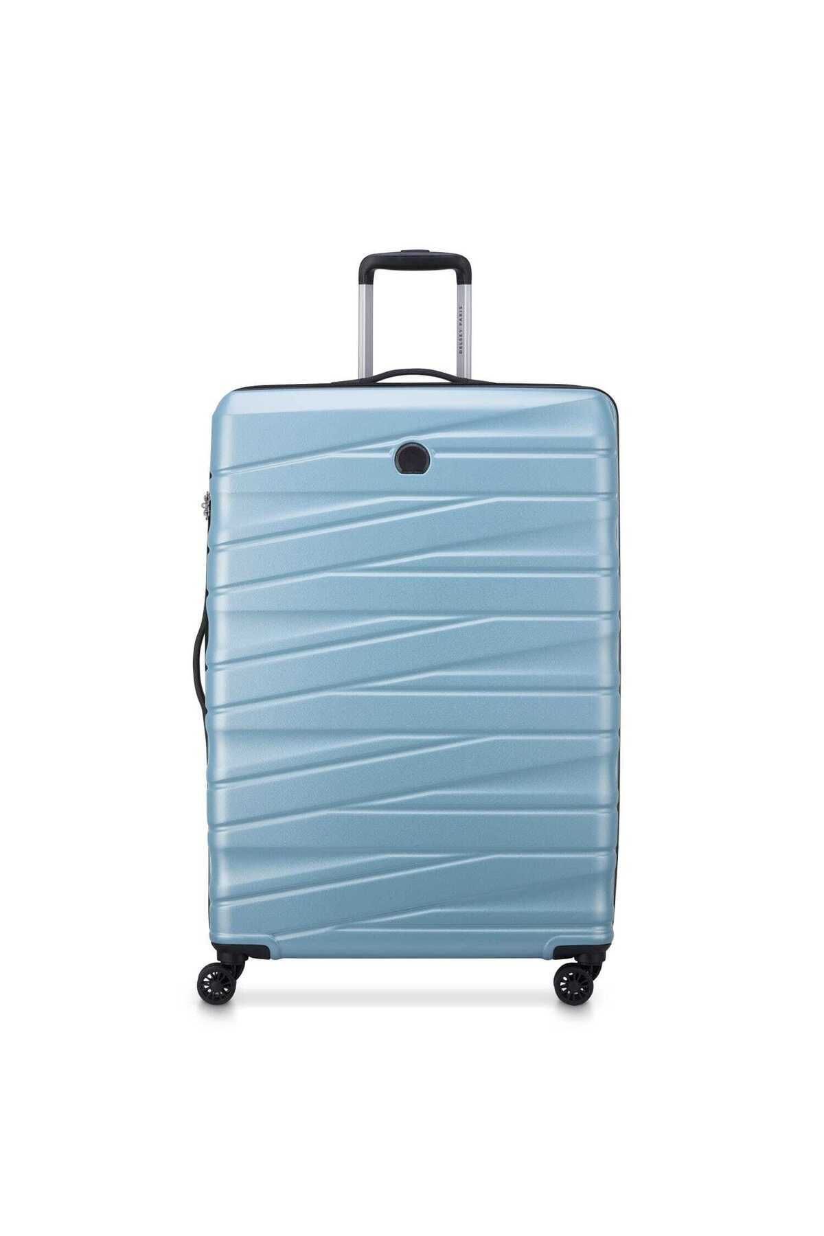 Delsey-Tiphanie 82cm Hardcase Expandable 4 Double Wheel Check-in Lugggae Trolley Aqua 1