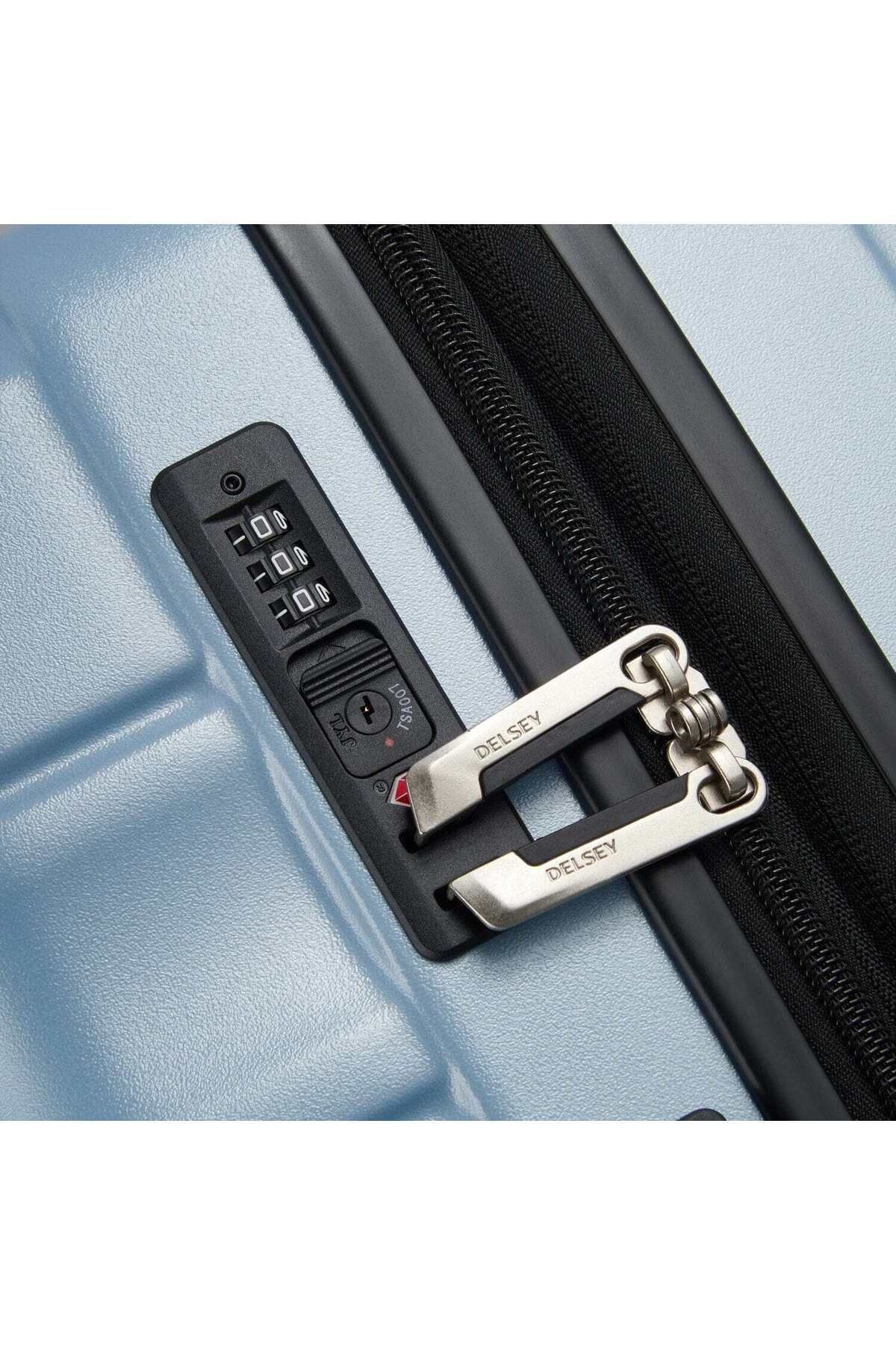 Delsey-Tiphanie 82cm Hardcase Expandable 4 Double Wheel Check-in Lugggae Trolley Aqua 7