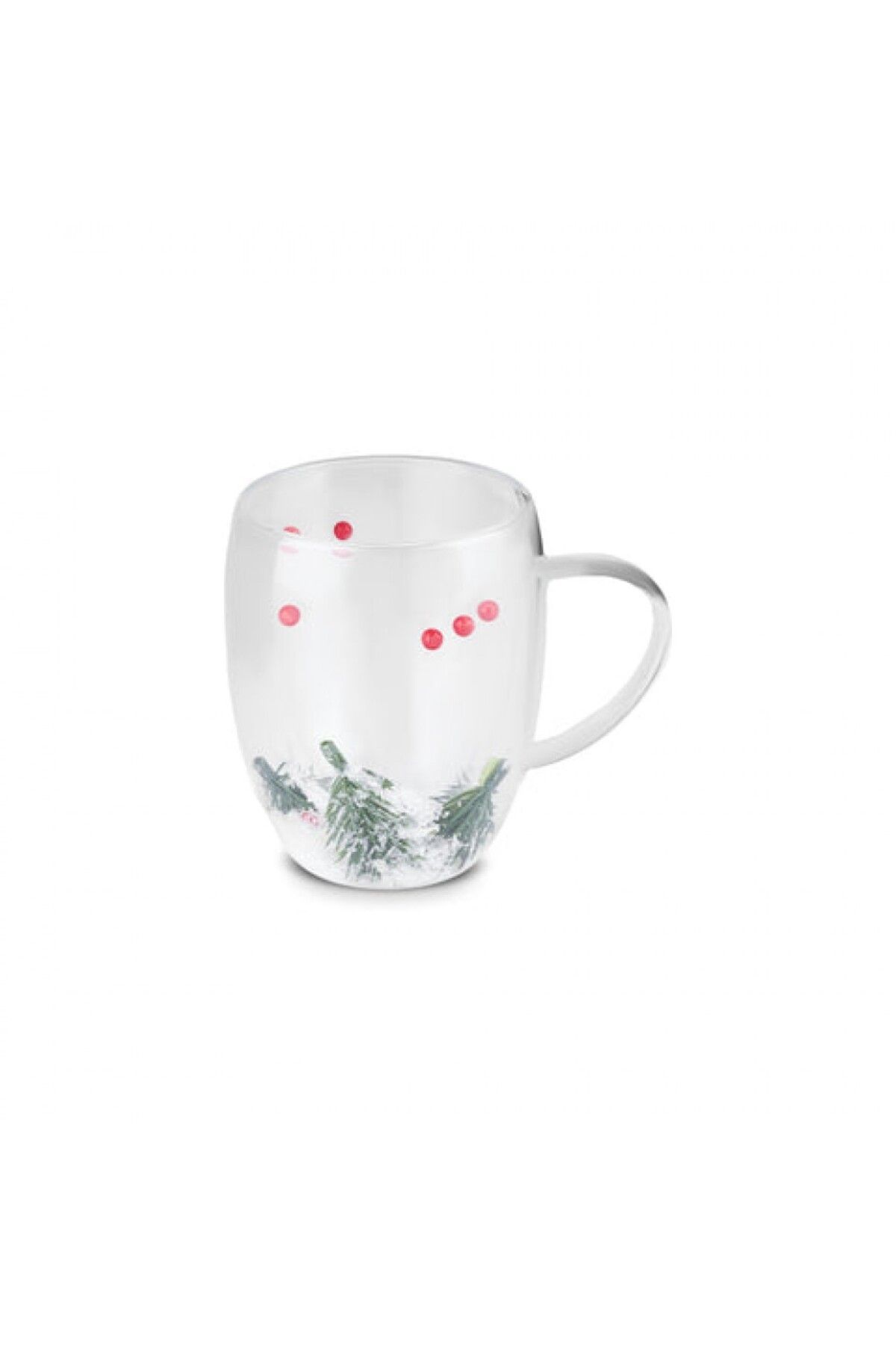 Karaca-New Year Christmas Snowy Handle Borosilicate Mug, 340ML, Multi 7