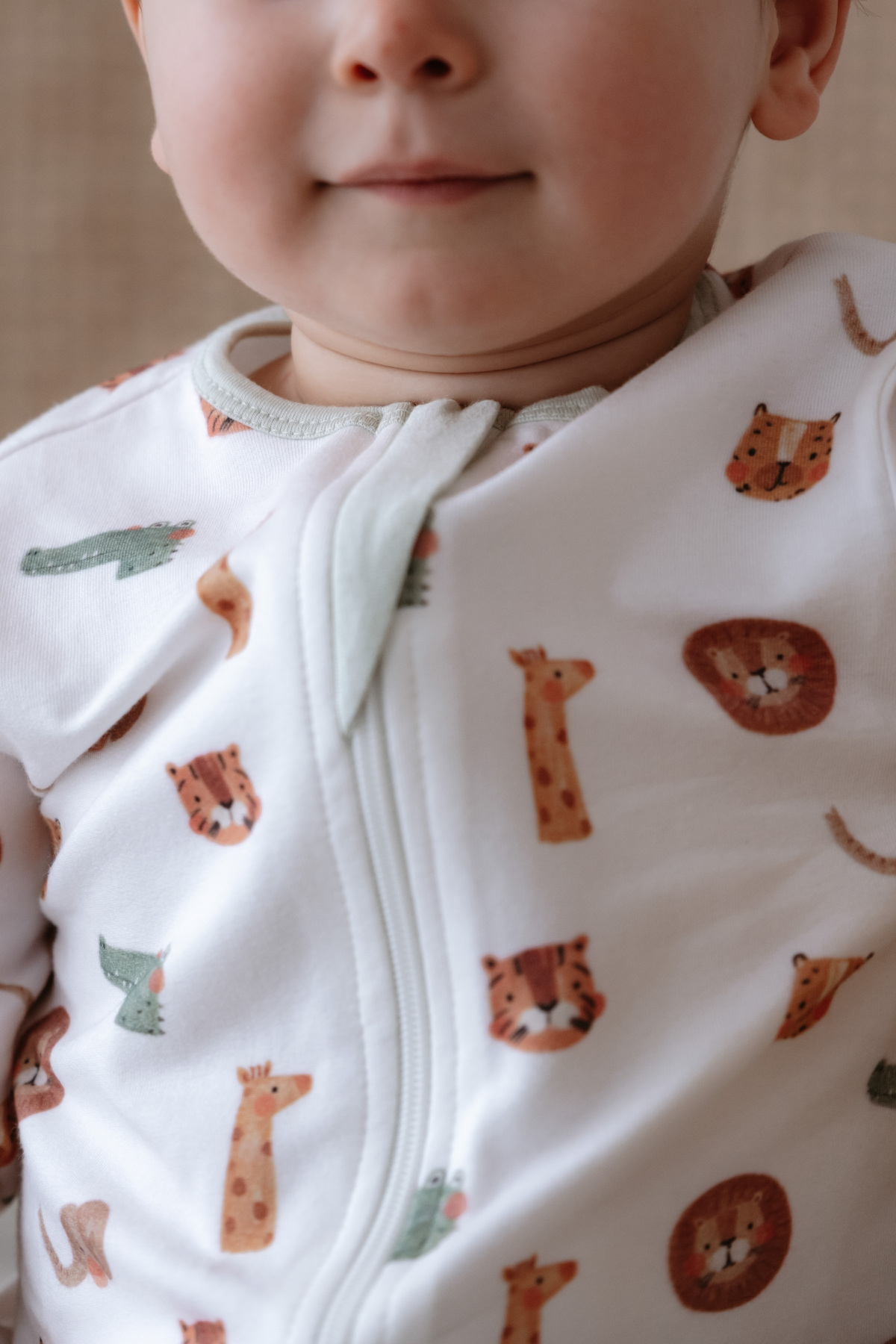 Lollie Baby&Kids Bebek Uyku Tulumu 1.0 TOG, Modal & Pamuk - Safari Hayvanları fotoğrafı 3 (önizleme)