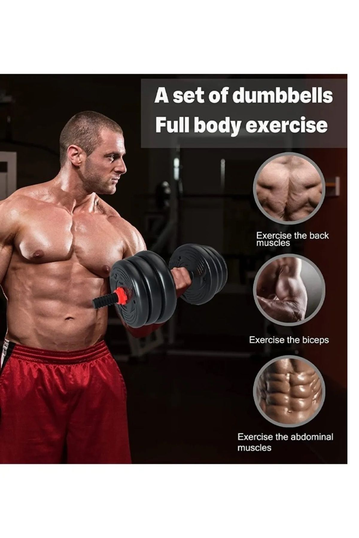 Fitness World-مجموعة دمبل بأوزان قابلة للتعديل 30 كجم 3