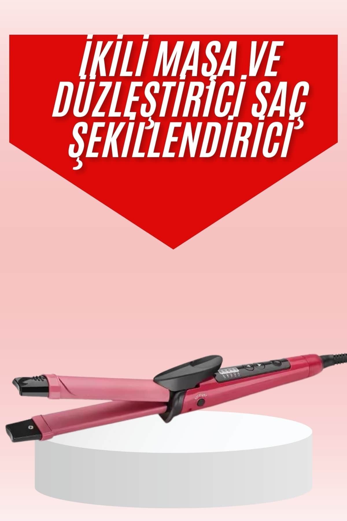 FTA TİCARET Saç Şekillendirici Düzleştirici ve Maşa Özellikli Şekillendirici Seramik Kaplama