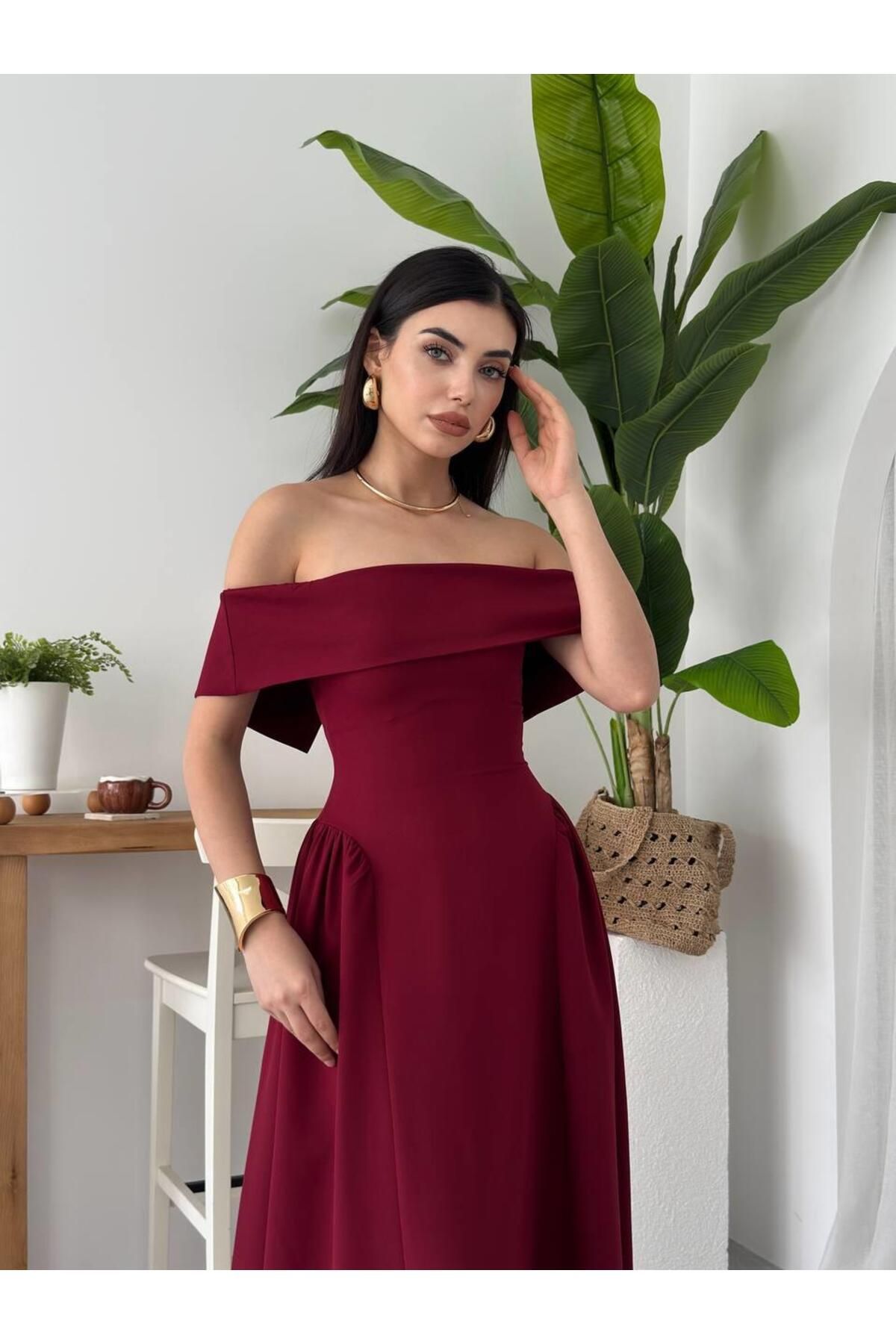 conconmoda-ميلوديا أطلس فستان طويل 8