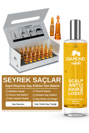 DIAMOND HAIR Plus Saç Serumu + Scalp Tonic Saç Toniği İki Üründen Oluşan Paket