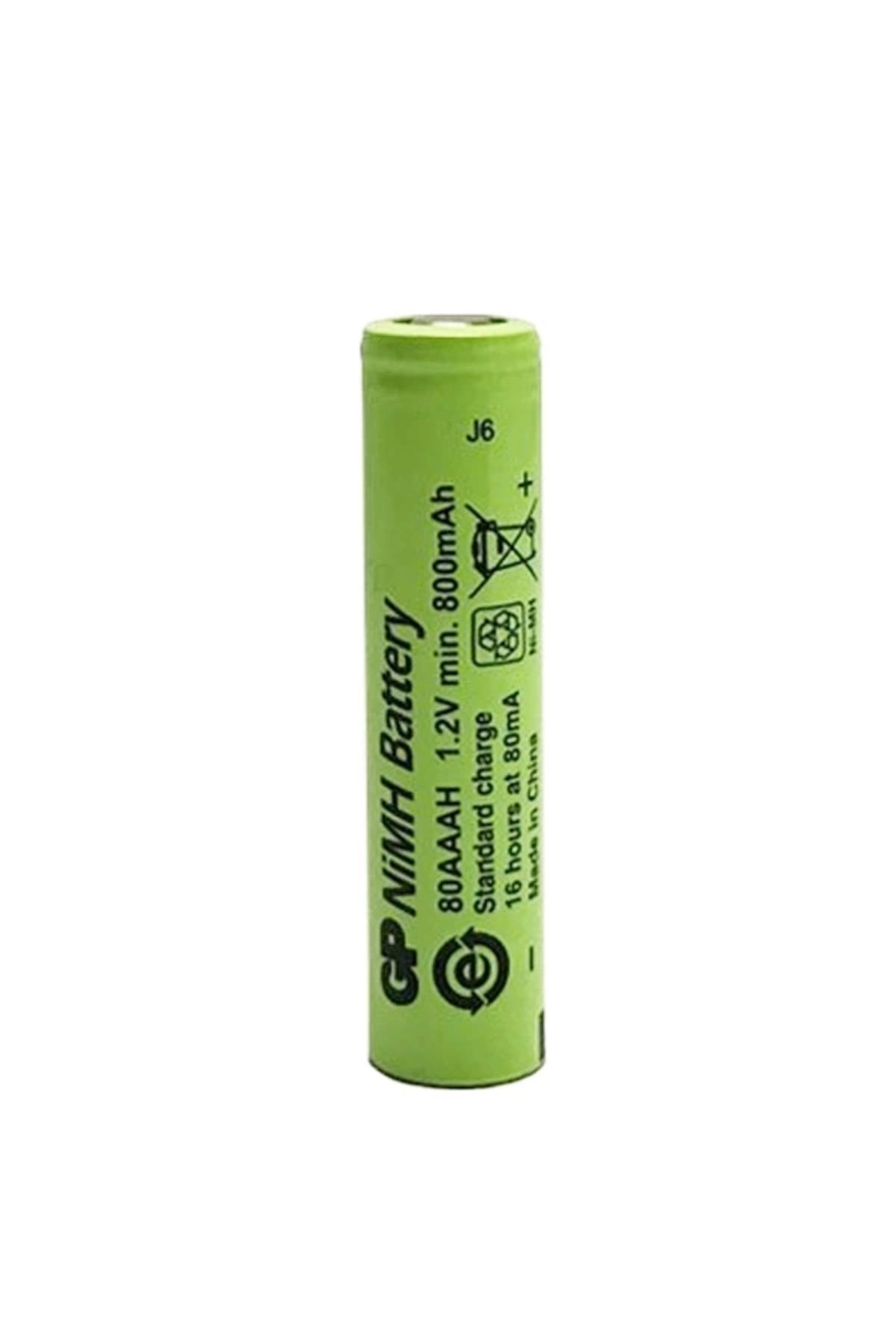 Miravm Gp 80aaah 1.2v 800mah Düz Kafa Şarjlı Aaa İnce Kalem Pil (4172)