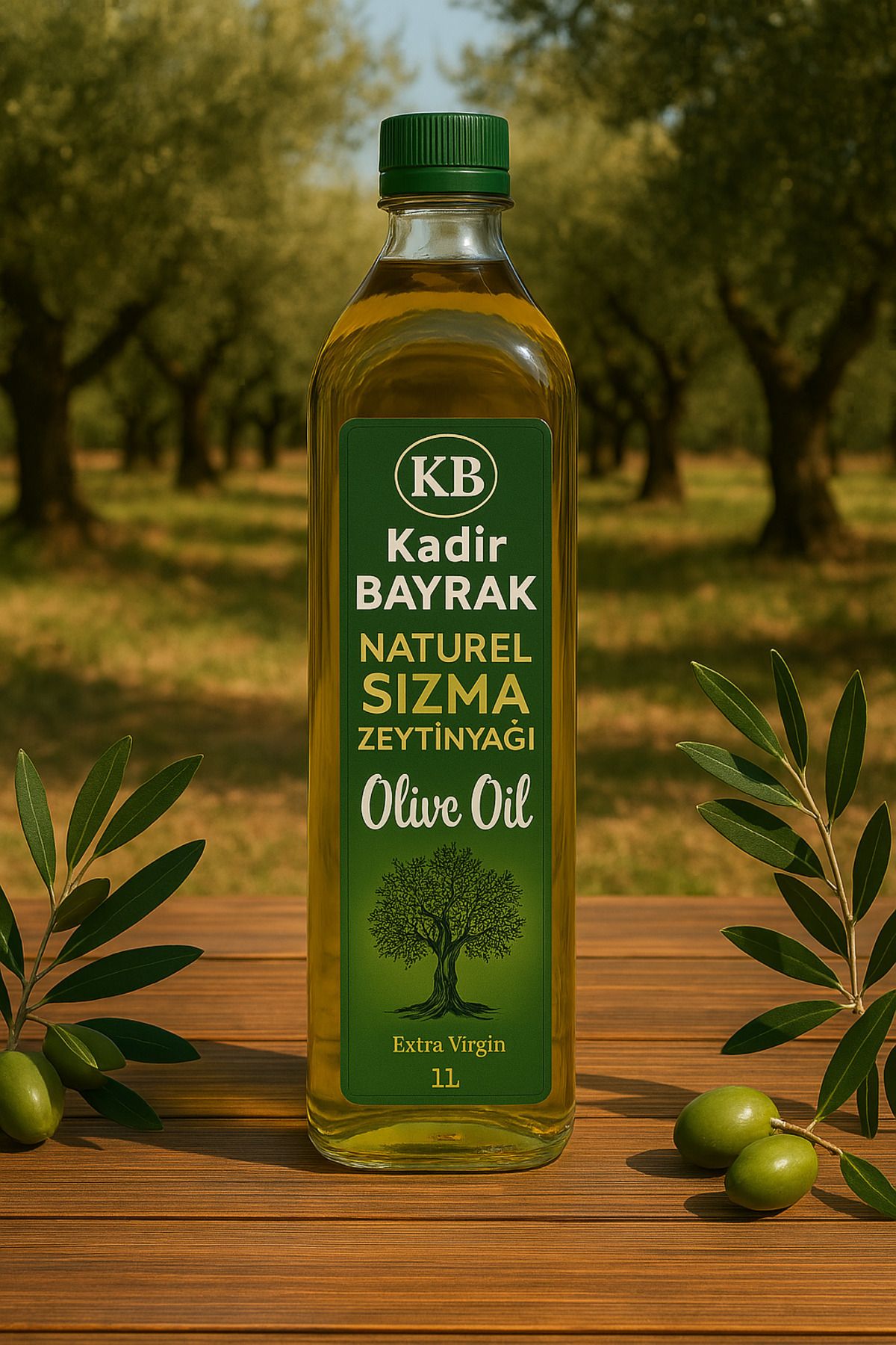 Kadir Bayrak Zeytincilik Naturel Sızma Zeytin Yağı (ERKEN HASAT) 1 Litre