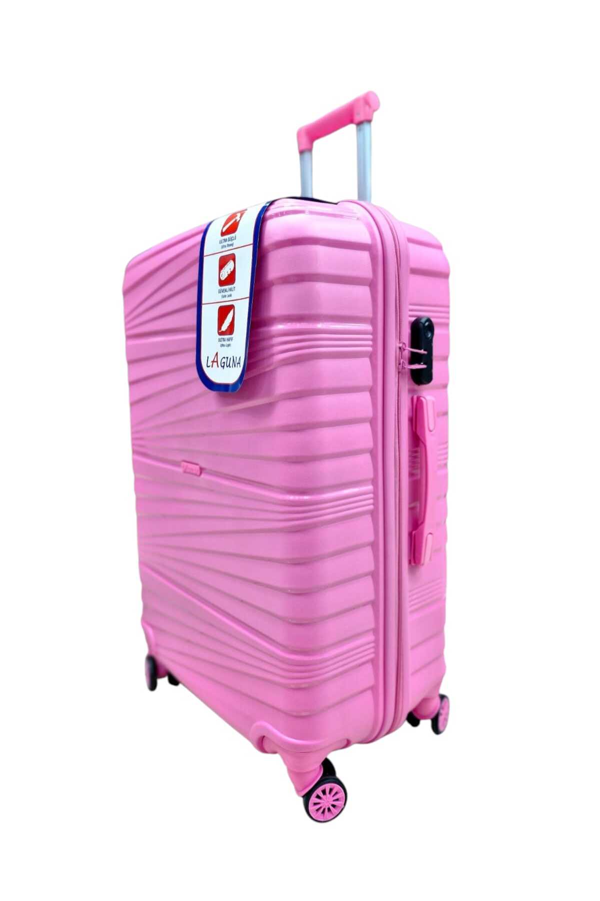 Laguna Öntan Silikon Kırılmaz Küçük Boy Pembe Valiz - Fiyatı