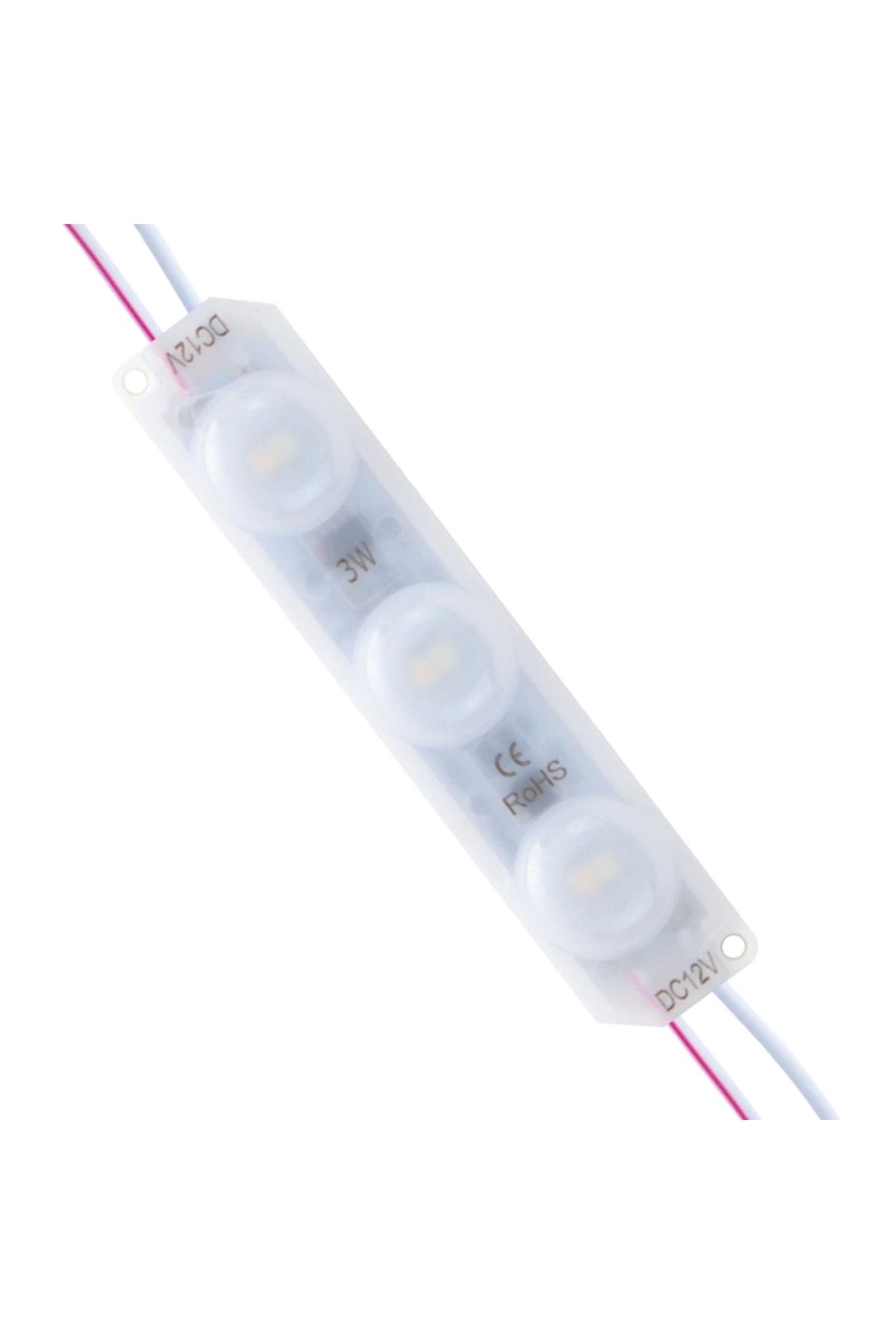 Miravm Modül Led 12v 3w Soğuk Beyaz + Gün Işığı 2835 93 X 21mm Ip65 220-240lm 180 Derece (4172)
