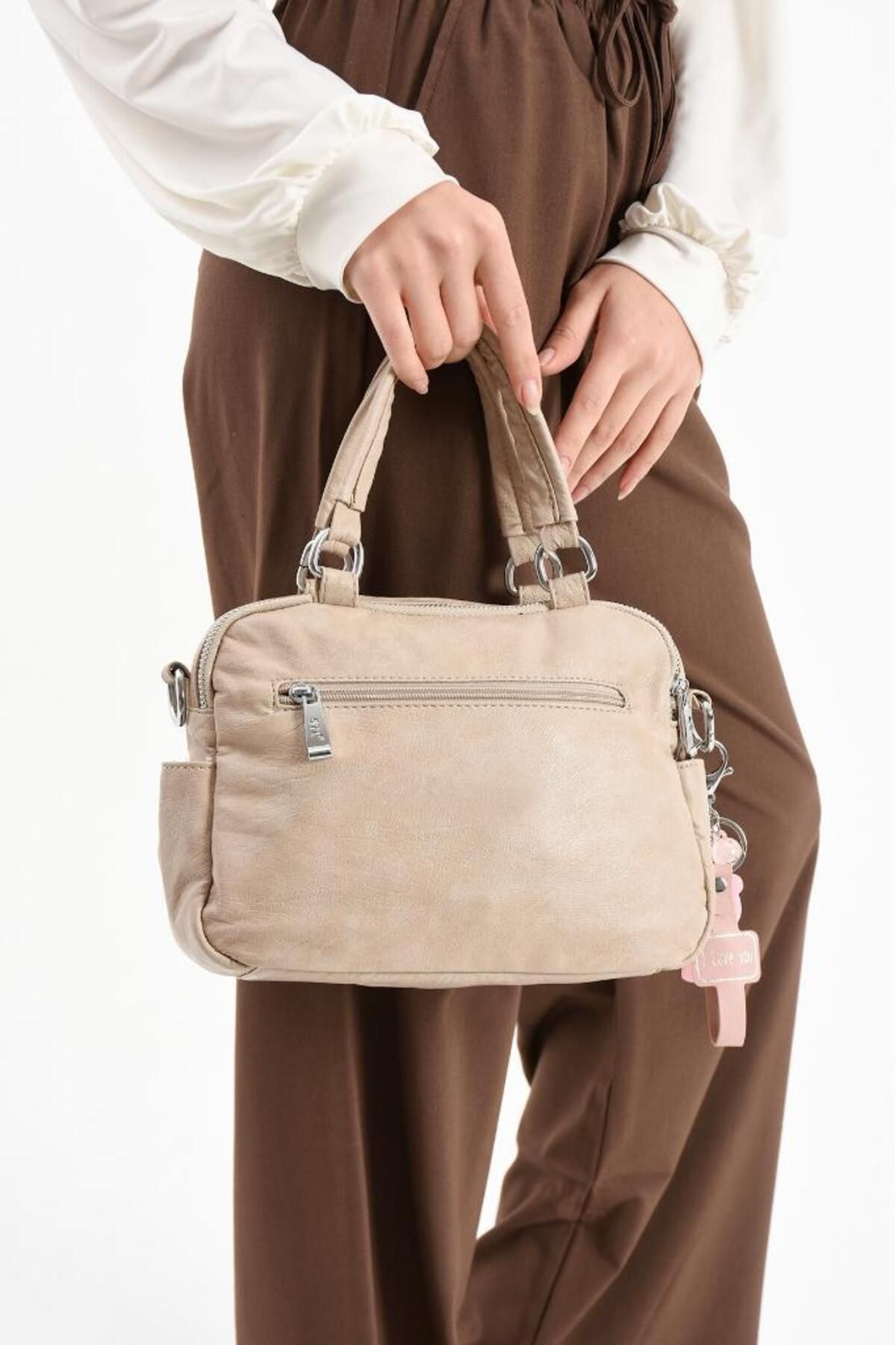 Baginn-Women's Vegan Leather Handbag 33*25 cm Lighted Accessory Y.S.Leather 3