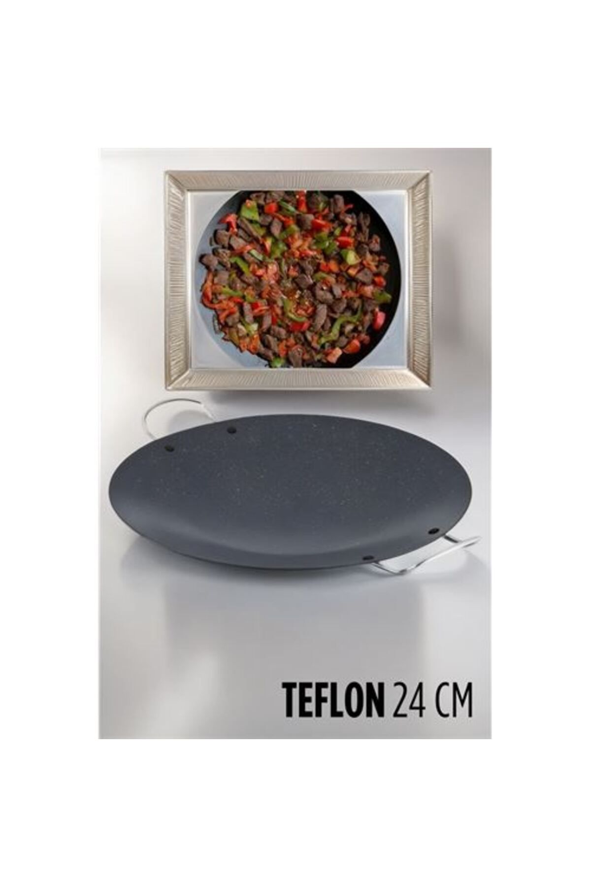 SAVA HOME COLLECTİON Teflon Kavurma Tavası Gözleme Et Sote 24 CM
