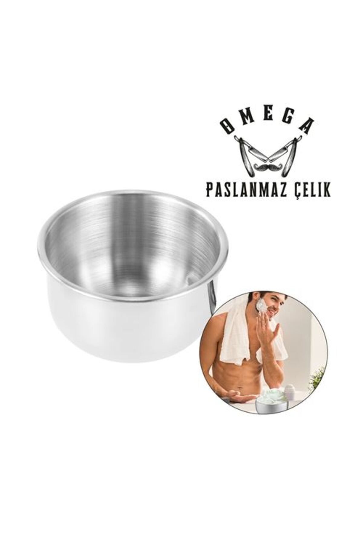 karadağsb Omega Paslanmaz Çelik Tıraş Tası