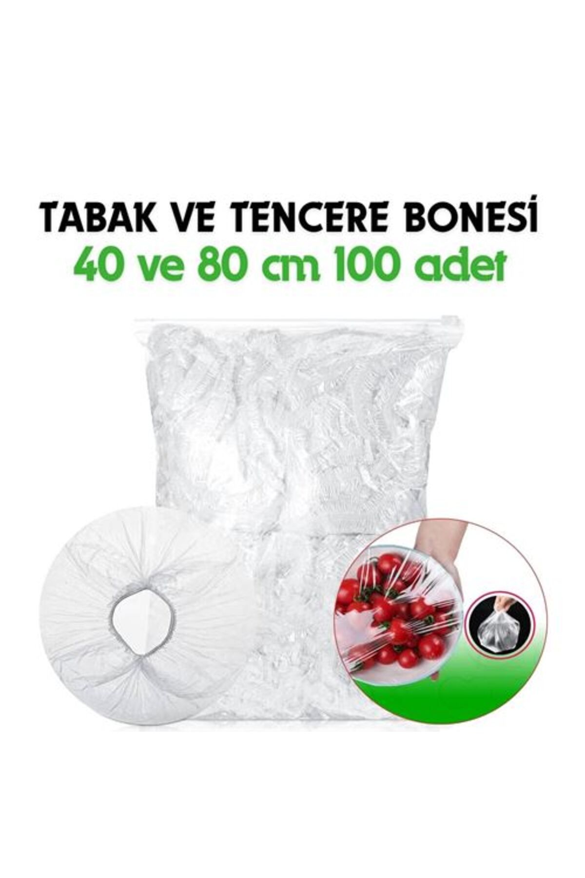 TYYLİ Tabak ve Tencere Bone Seti 2 Boyutlu 100 ADET