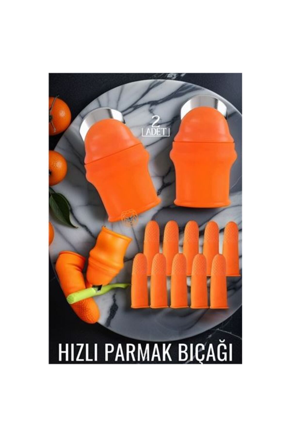 karadağsb Hızlı Parmak Bıçağı Başparmak Sebze Kesici 2 Li Set