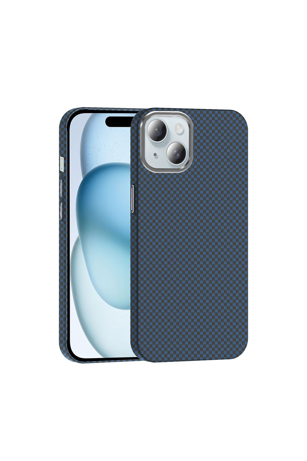 Rivor Apple iPhone 14 & iPhone 13 Kılıf Kamera Çıkıntılı Magsafe Şarj Özellikli Karbon Fiber Kapak