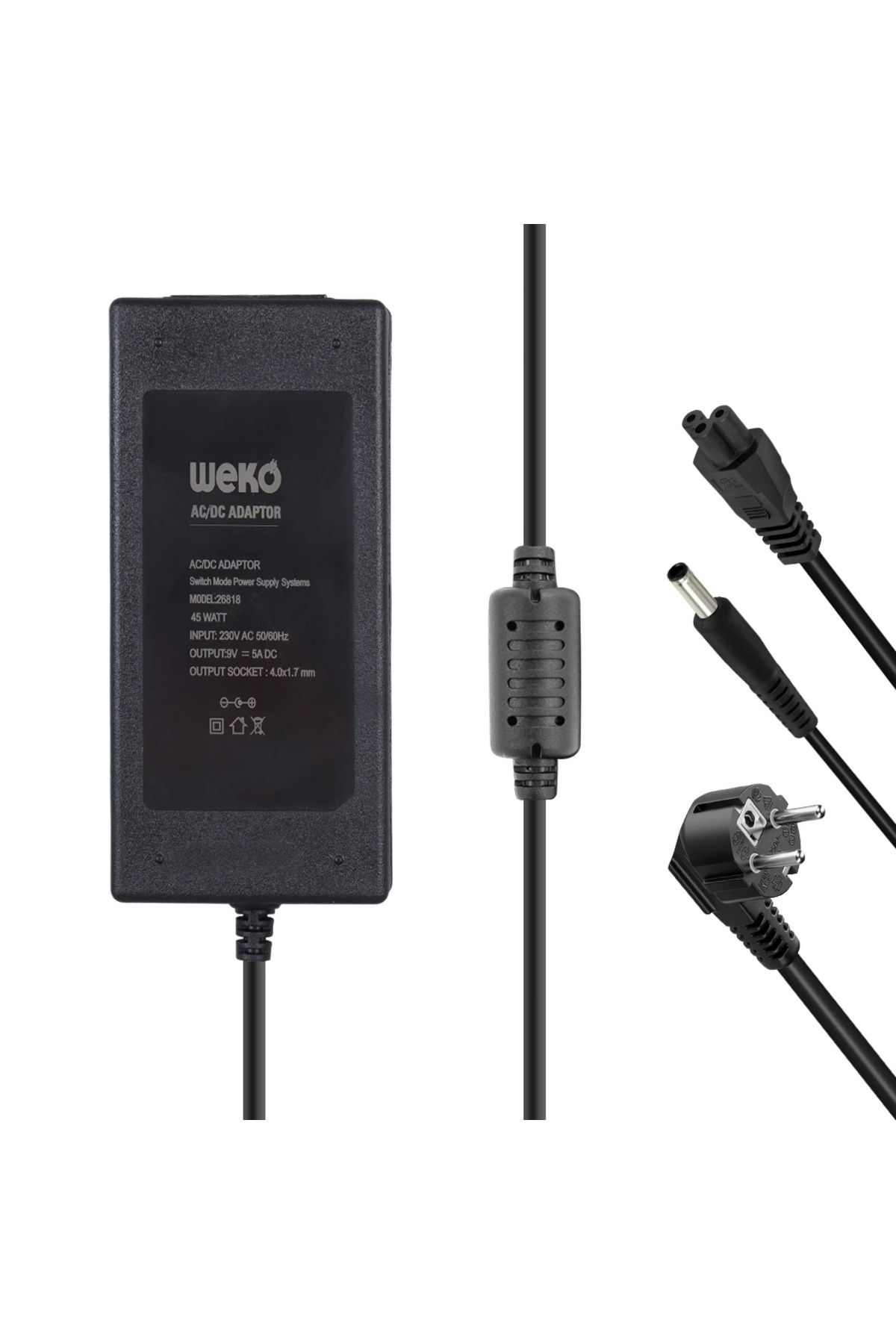 Miravm 9 Volt - 5 Amper Yazar Kasa/ Pos Makinesi Masaüstü Adaptör 4.0*1.7 Mm Uçlu (4172)