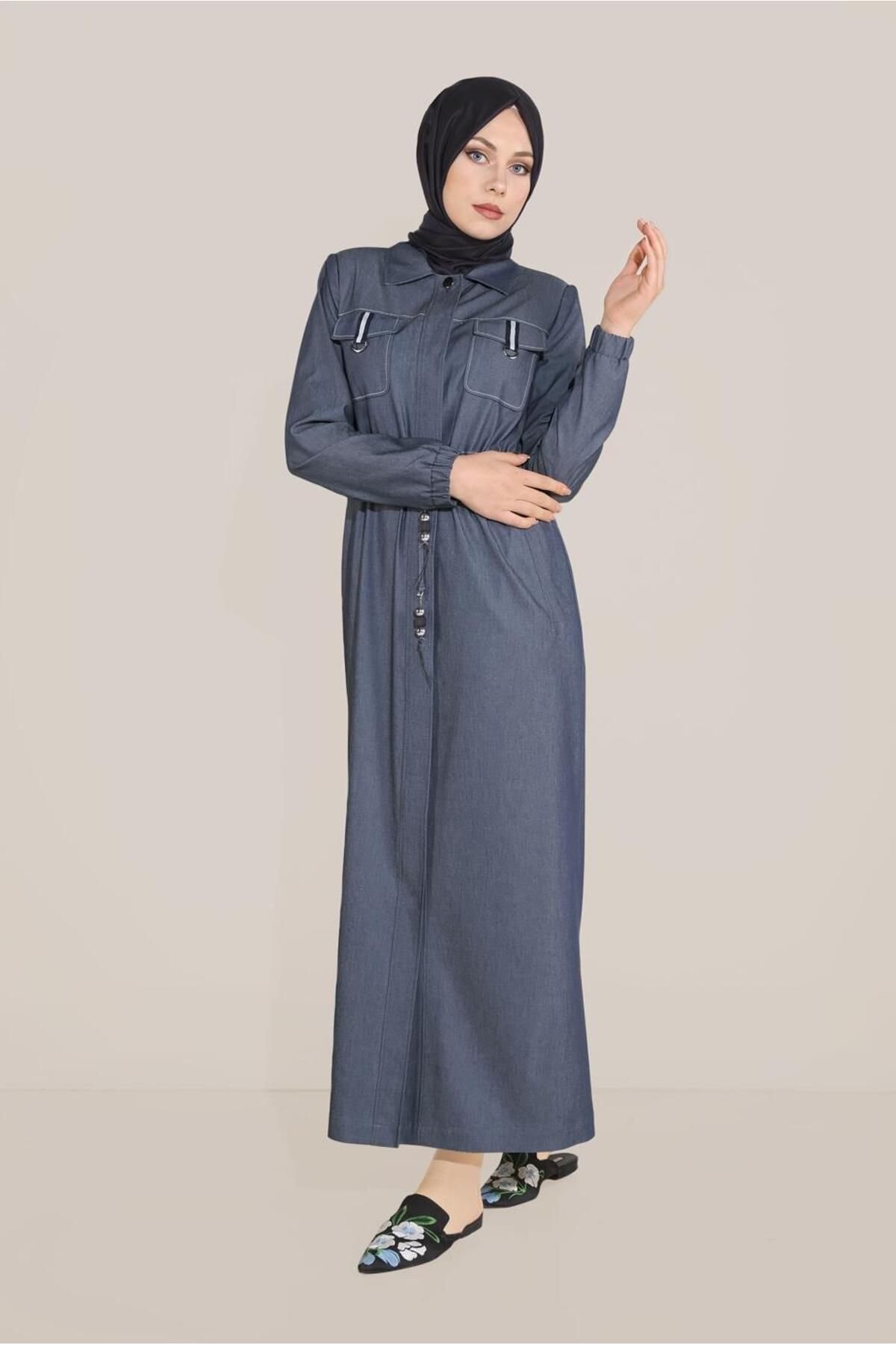 مانتو جیبی کمری 10166 Alvina