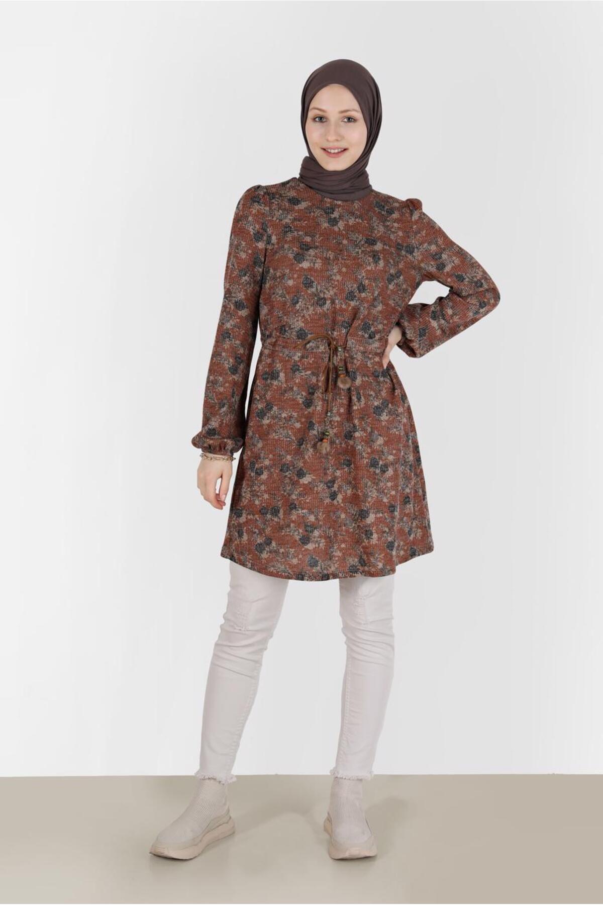 آلوینا تونیک طرحدار با کمر کشی ۴۲۳۱۹ آلوینا تونیک طرحدار با کمر کشی ۴۲۳۱۹