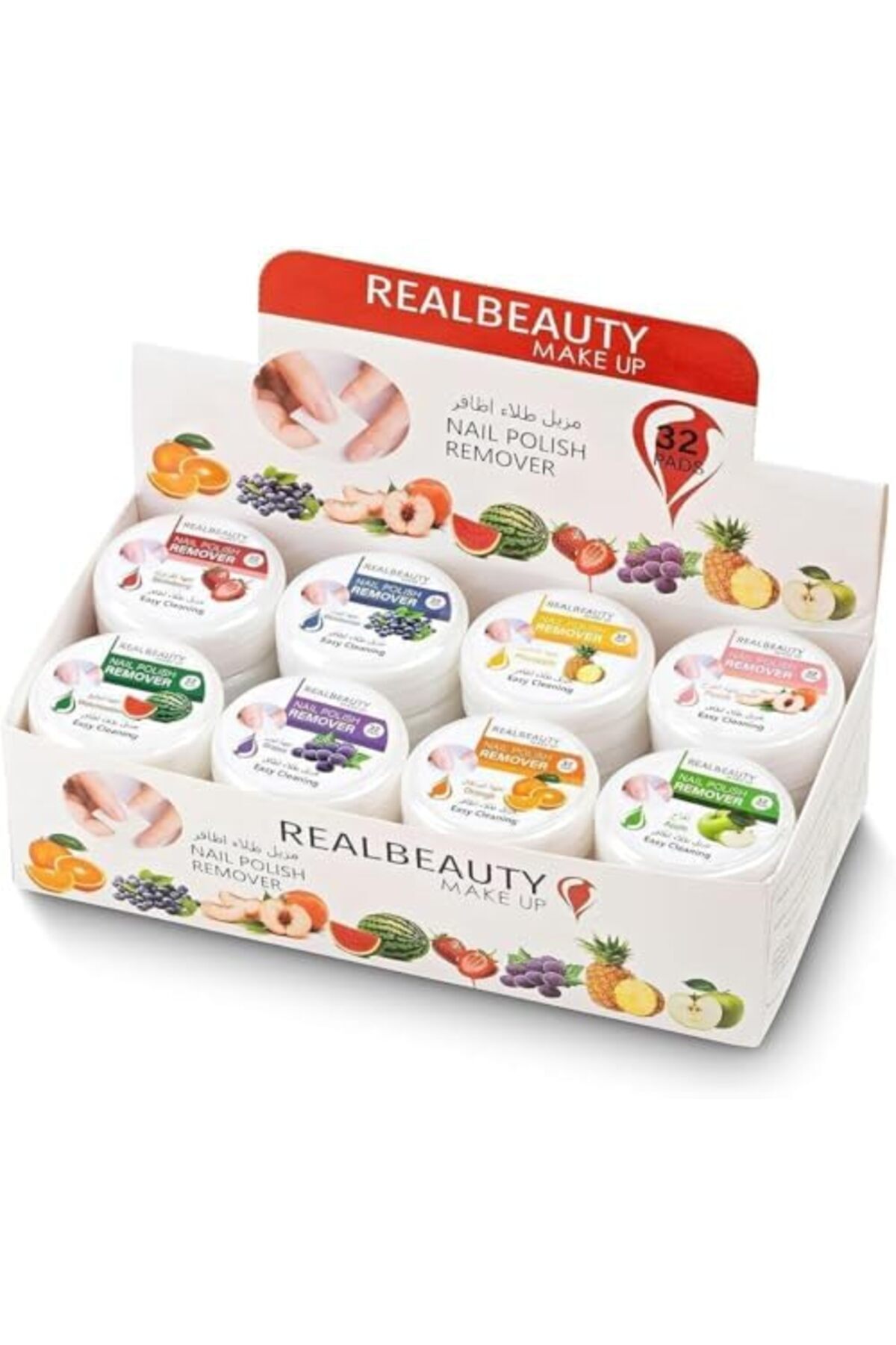 مزيل طلاء الأظافر، مناديل إزالة طلاء الأظافر 24 قطعة × 32