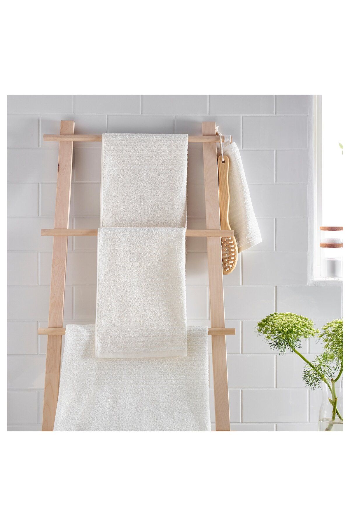 IKEA-IKEA VÅGSJÖN Bath Sheet 100x150 cm White – 100% Cotton, Soft & Absorbent Towel 6