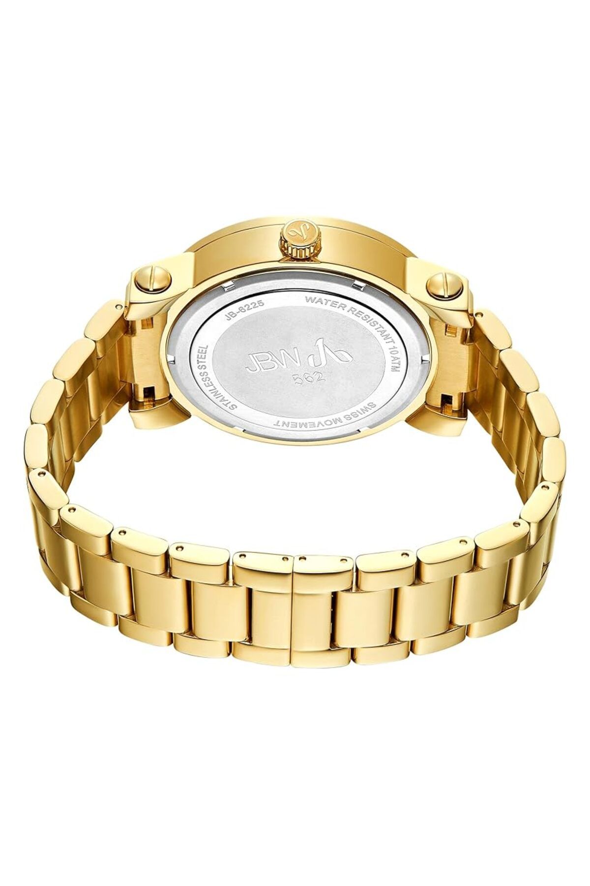 Generic-Jbw Watch Display And Strap Jb 6225 M Gold Analog Display Swiss Quartz Movement 2