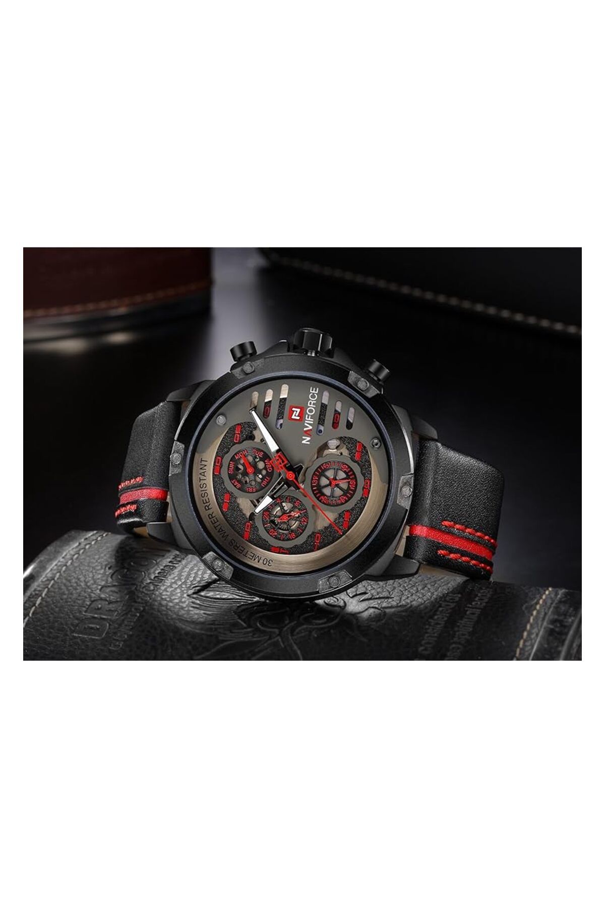Generic-Naviforce Casual Watch For Unisex Analog Leather Nf9110 5