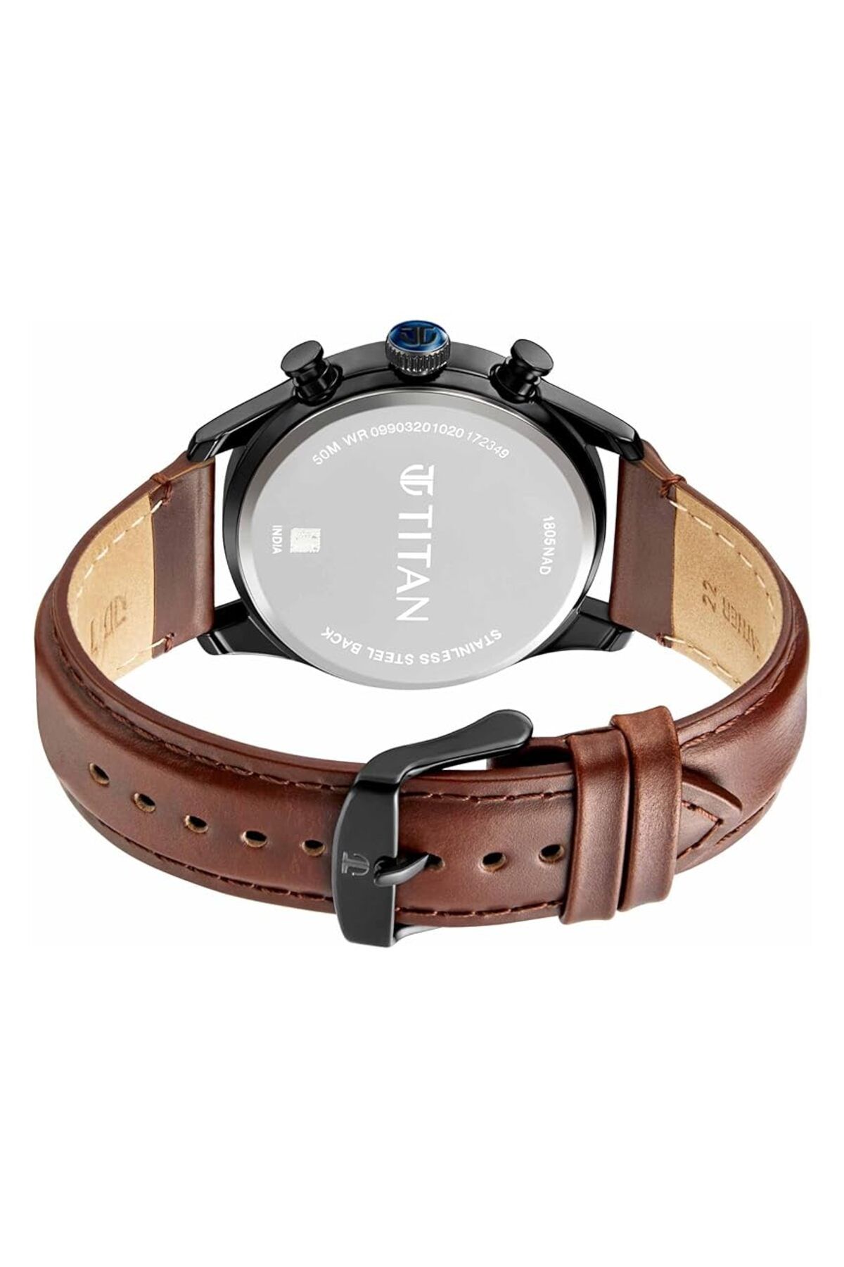 Generic-Titan Men Quartz Watch With Analog Display And Leather Bracelet 1805Nl03 4