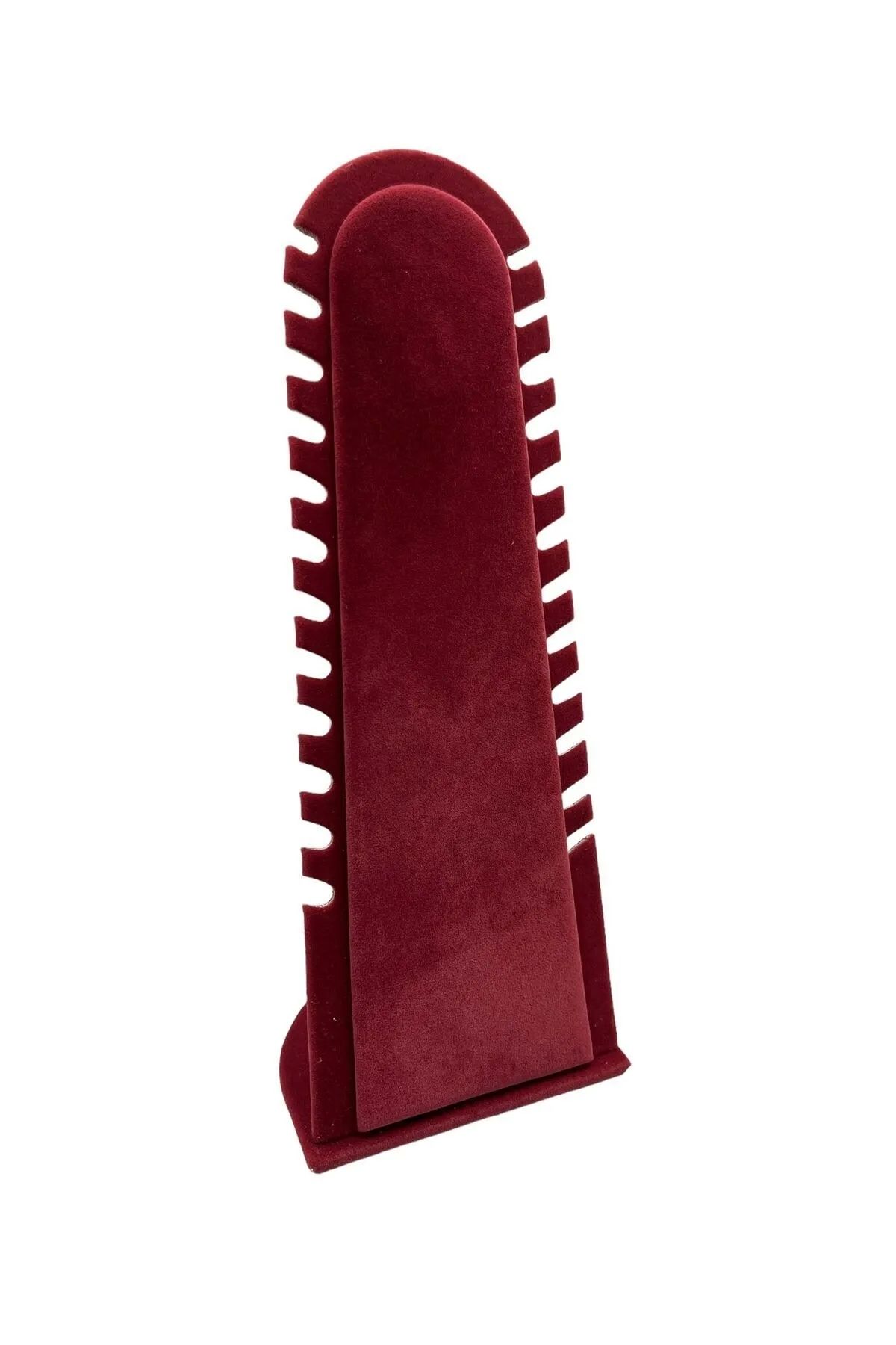 MeGass Dekor-Burgundy Riyadh Model Suede Necklace - 31/11 cm Legs, Display Stand 4